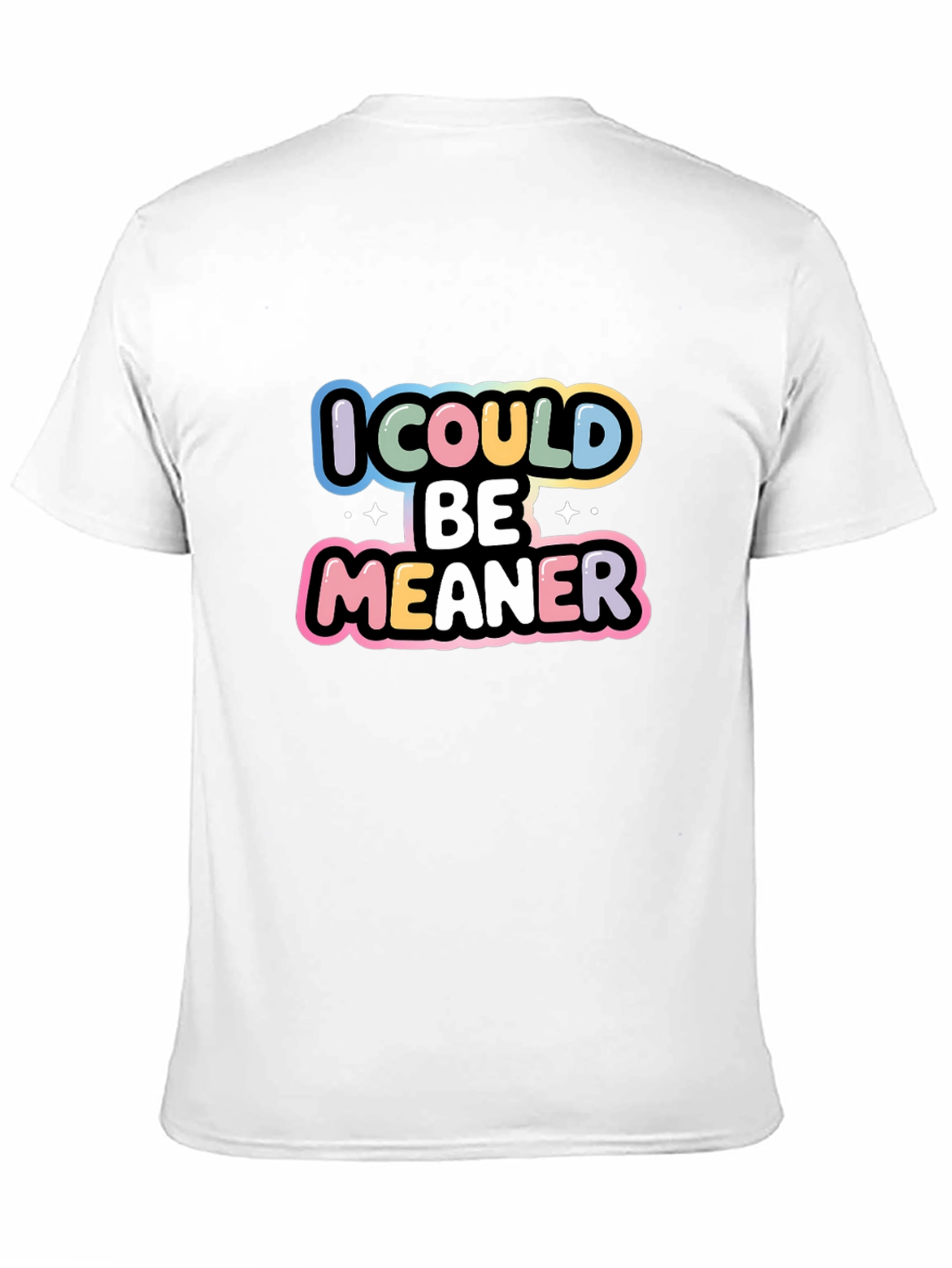 Black I Could Be Meaner Black Graphic Tee view 11