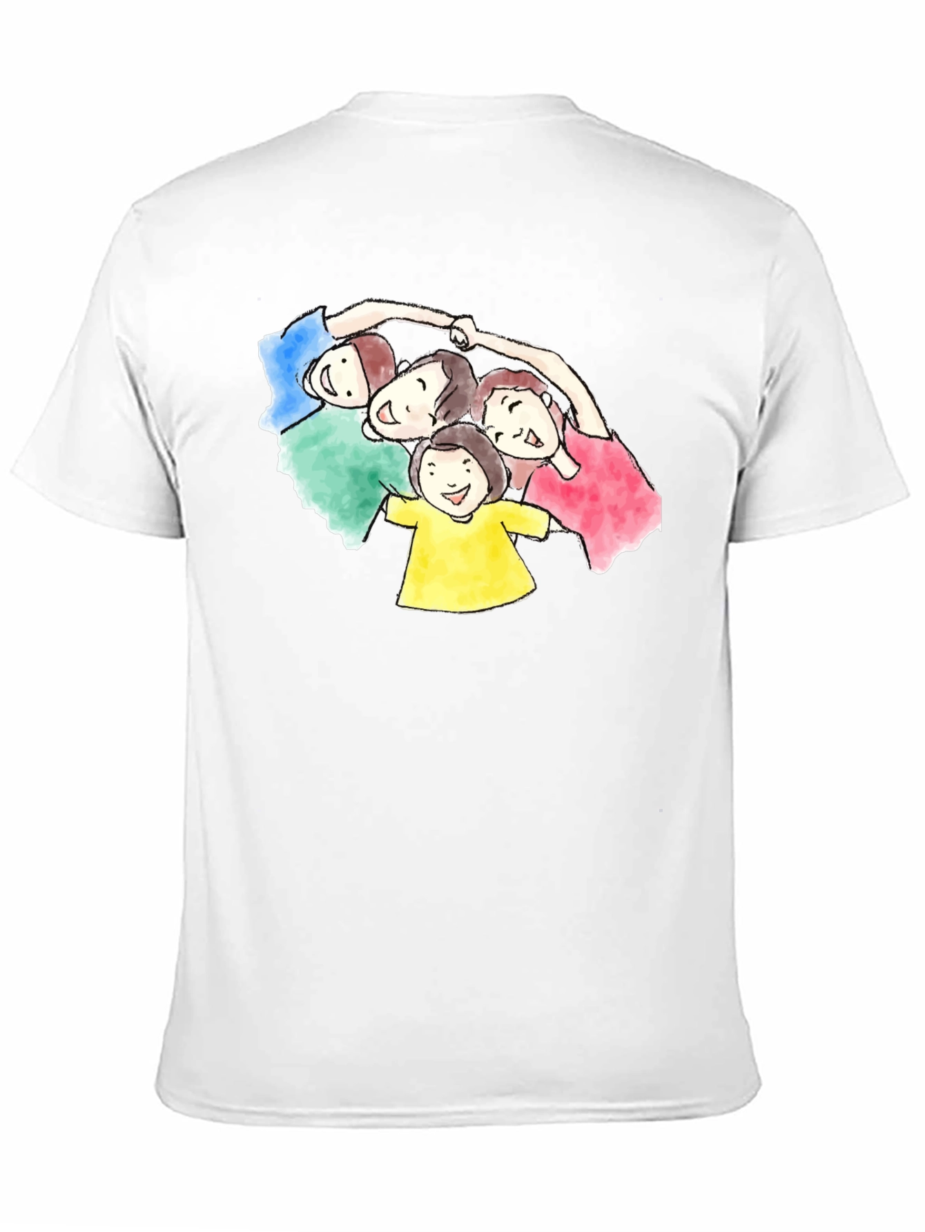 Black Family Circle Graphic Tee - Black Cotton Blend T-Shirt view 11