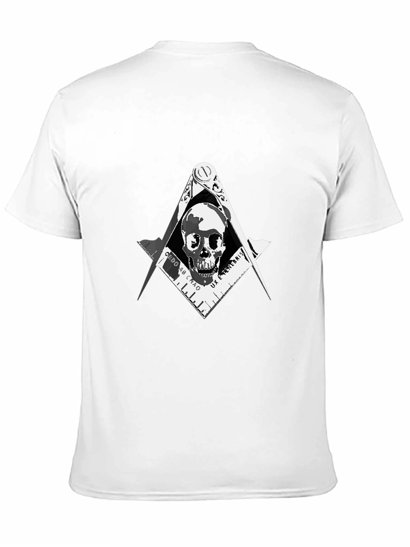 Black Skull Masonic T-Shirt - Men's Graphic Tee view 11