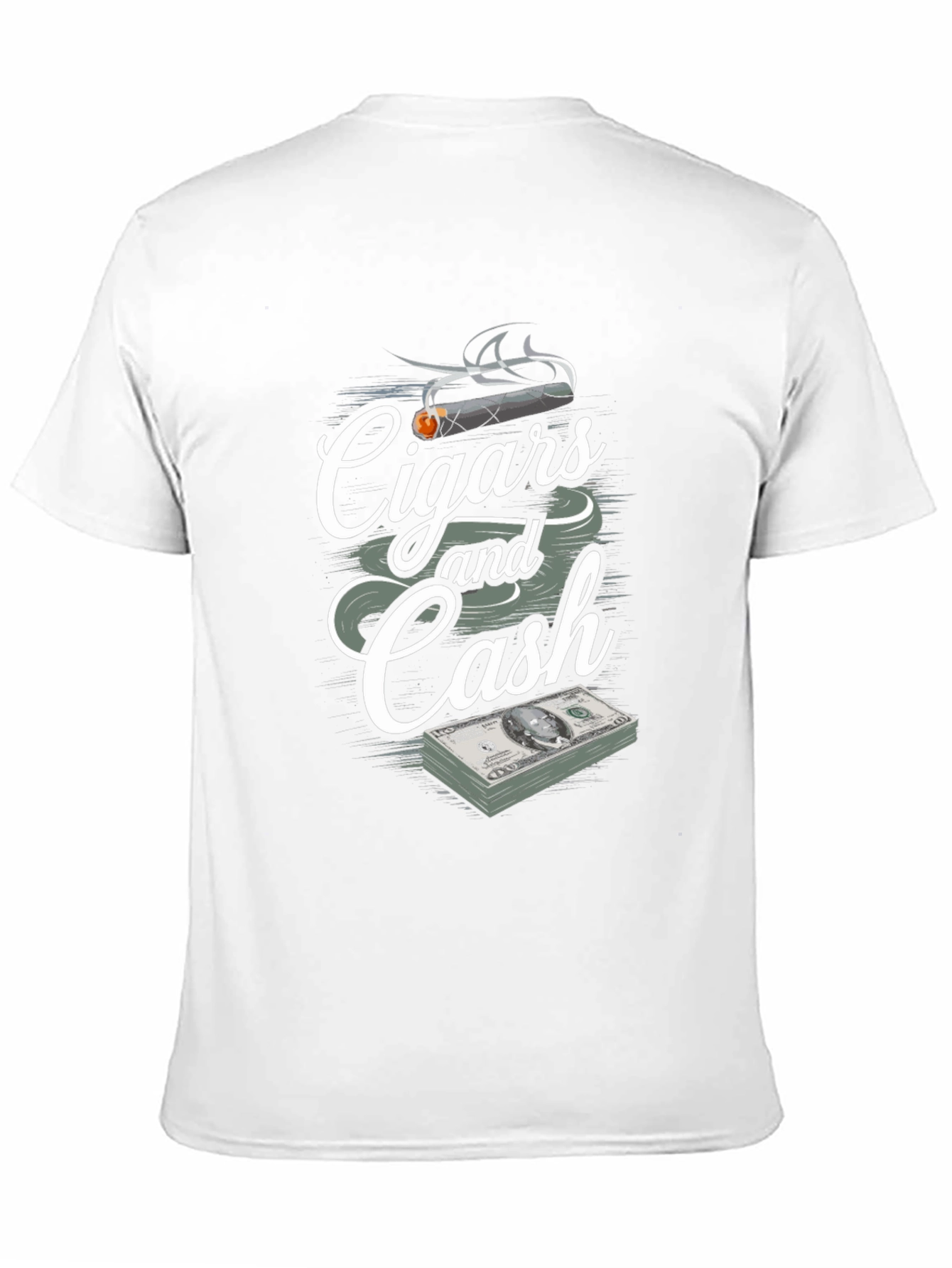 Black Cigars and Cash Graphic Print T-Shirt view 11