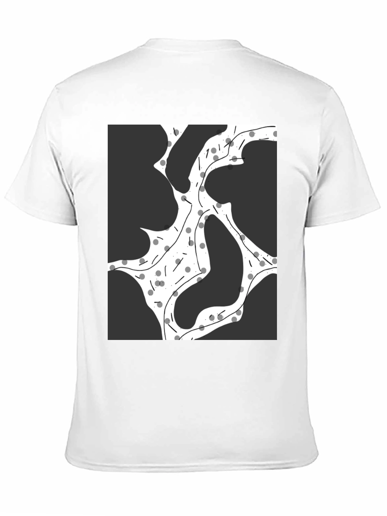Black Abstract Graphic Print Black T-Shirt view 11