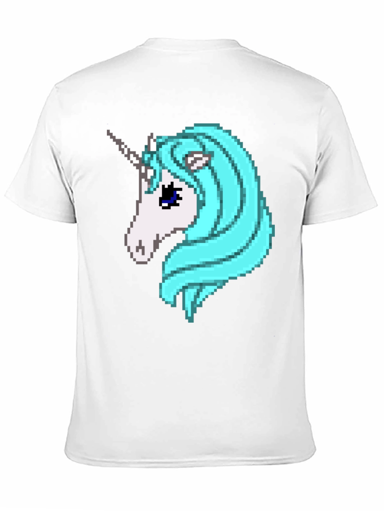 Black Pixel Unicorn Graphic Tee - Black Cotton Blend view 11