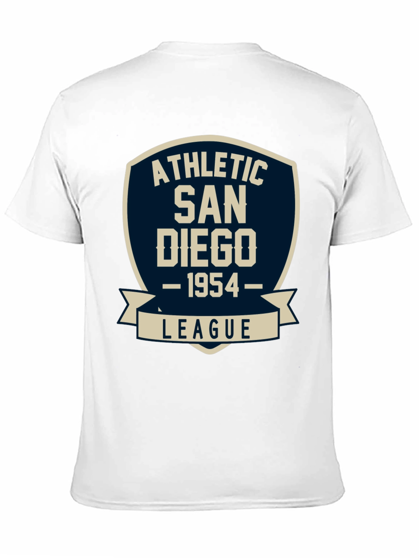 Black Athletic San Diego League T-Shirt - Vintage Style Tee view 11