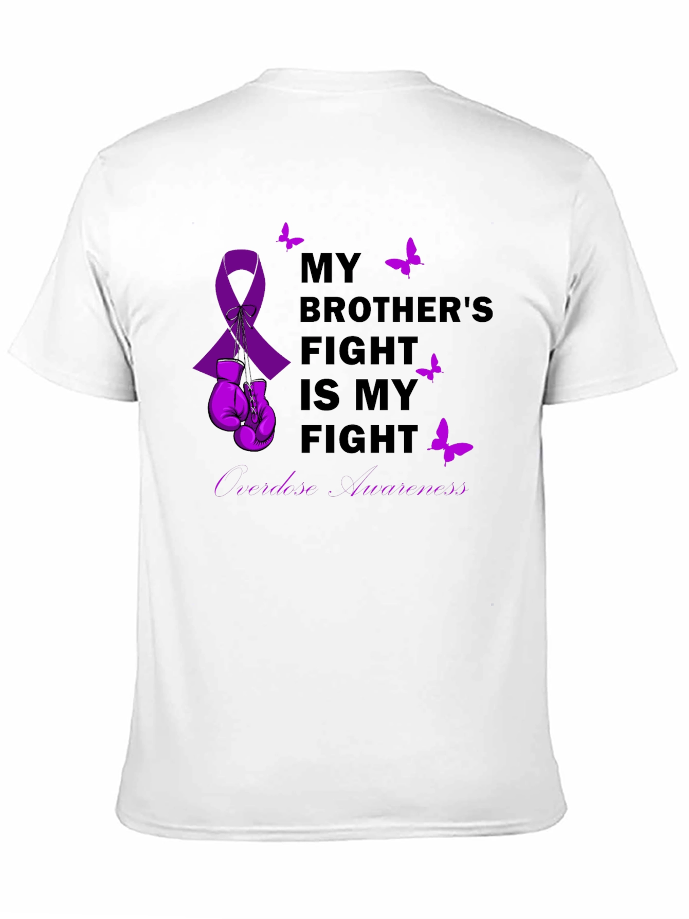 Black My Brother's Fight T-Shirt - Overdose Awareness  view 11