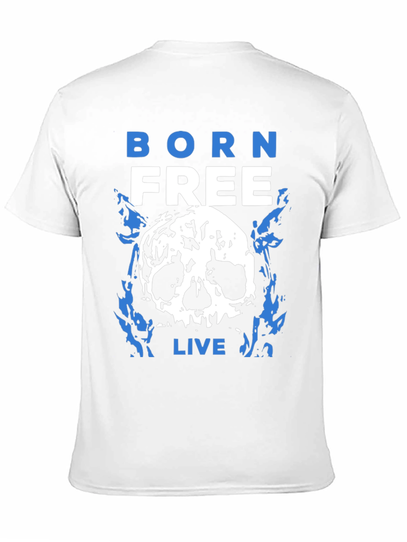 Black Born Free Skull Graphic T-Shirt - Black view 11