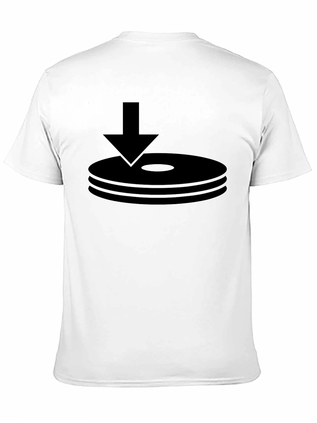 Black Black T-Shirt with Download Icon view 11