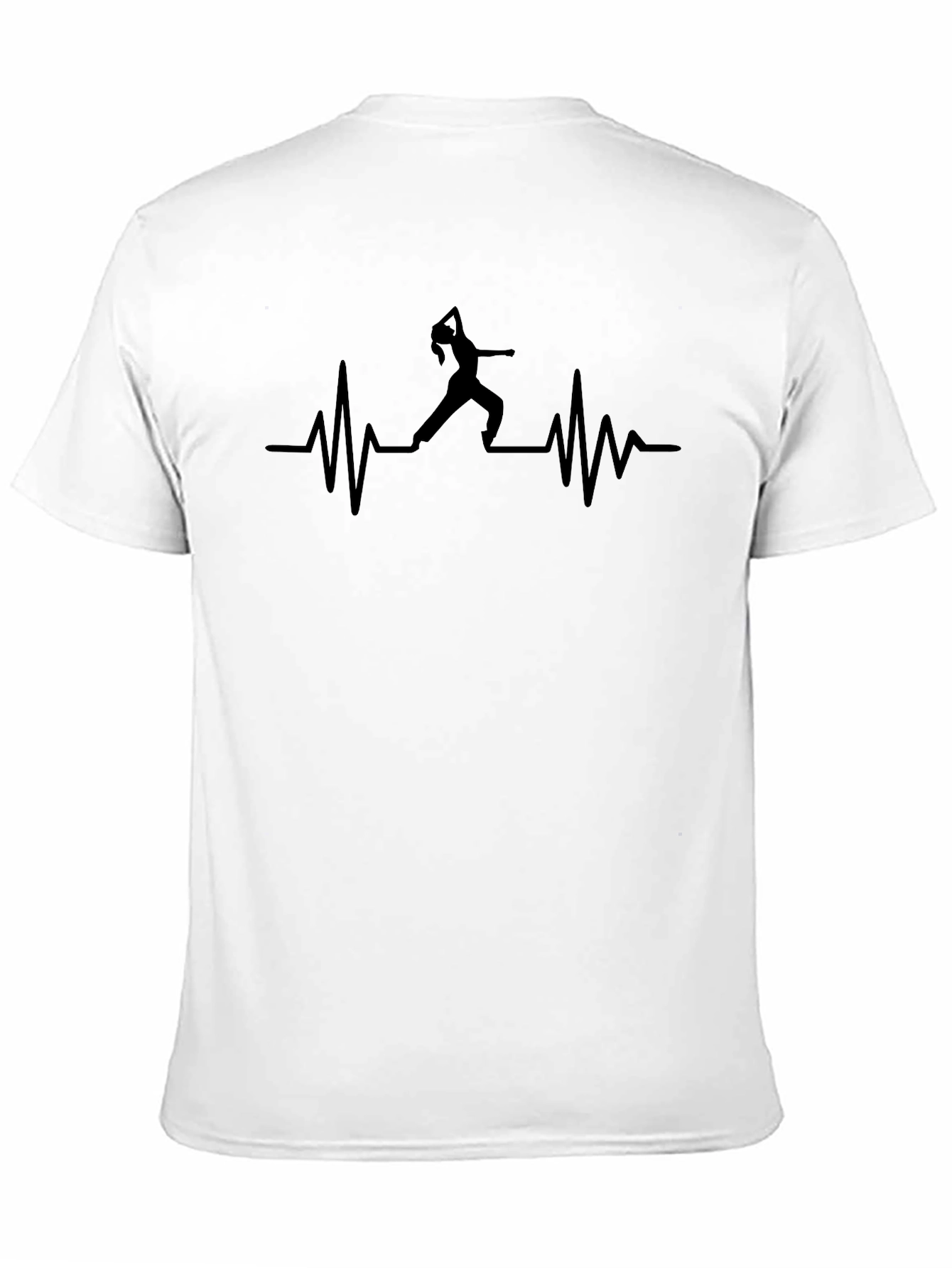 Black Dancing Heartbeat Graphic Tee - Black Cotton Shirt view 11