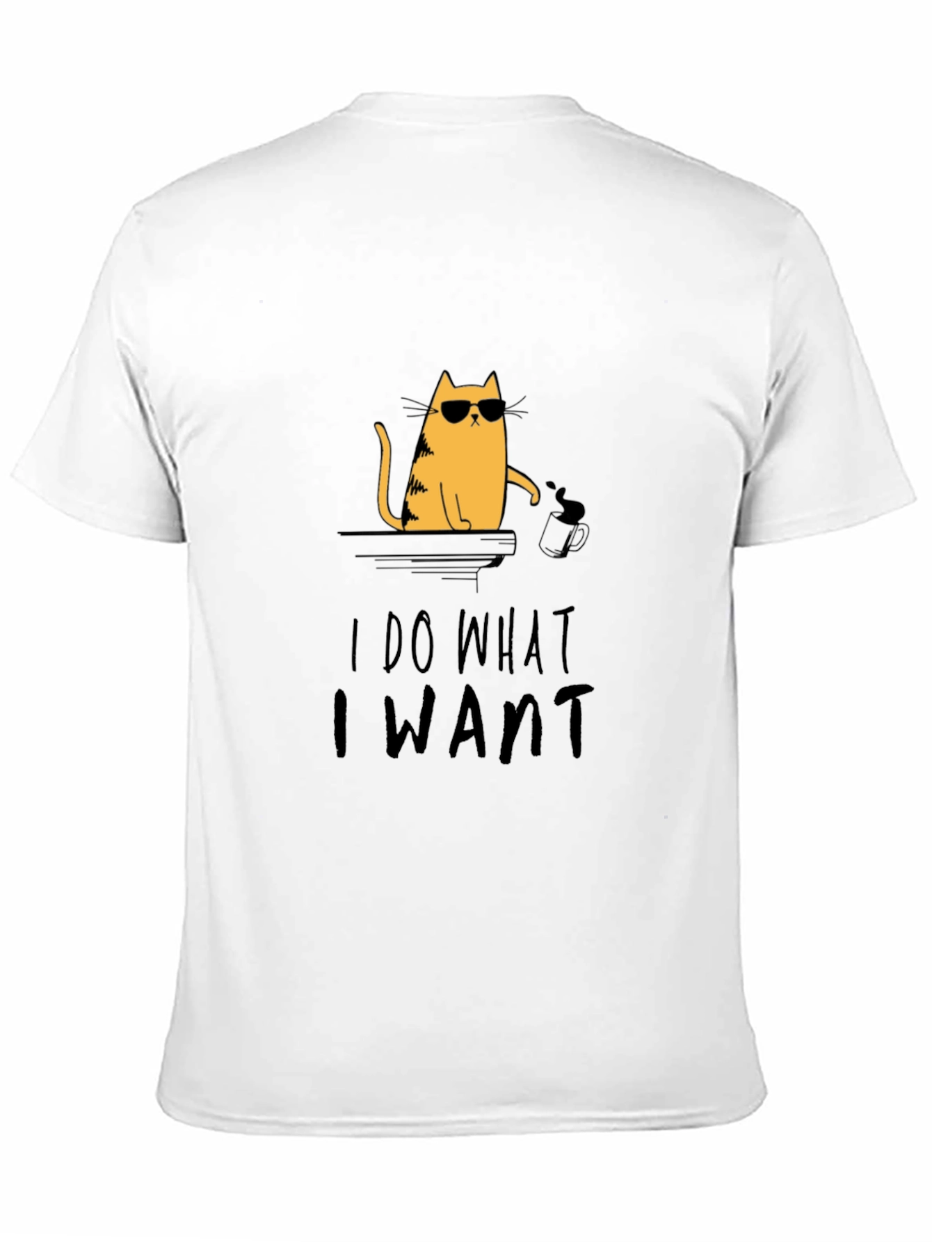 Black I Do What I Want Cat Graphic Tee - Cool & Casual Black T-Shirt view 11