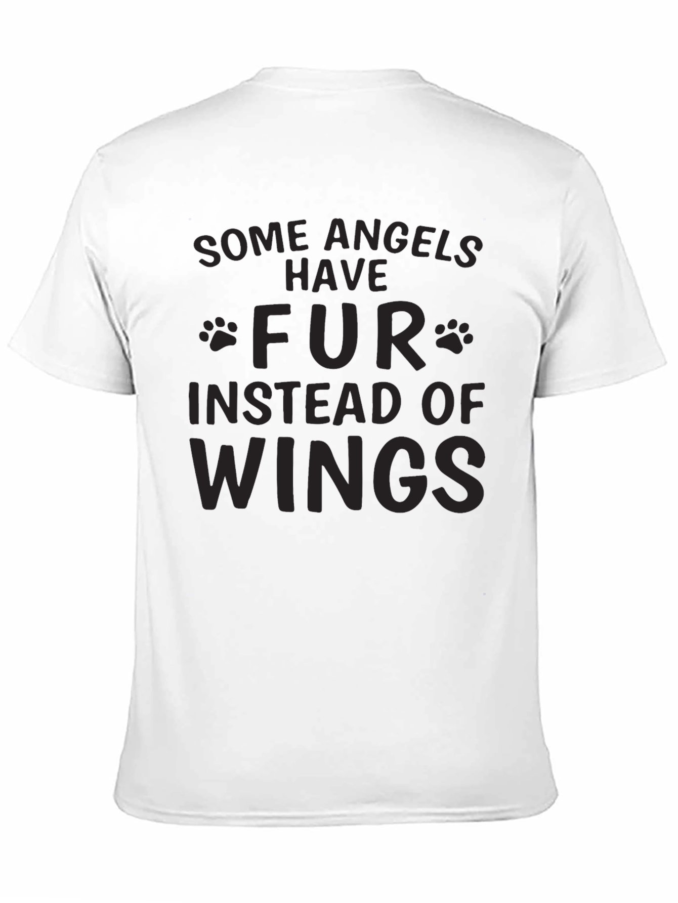 Black Some Angels Have Fur T-Shirt view 11