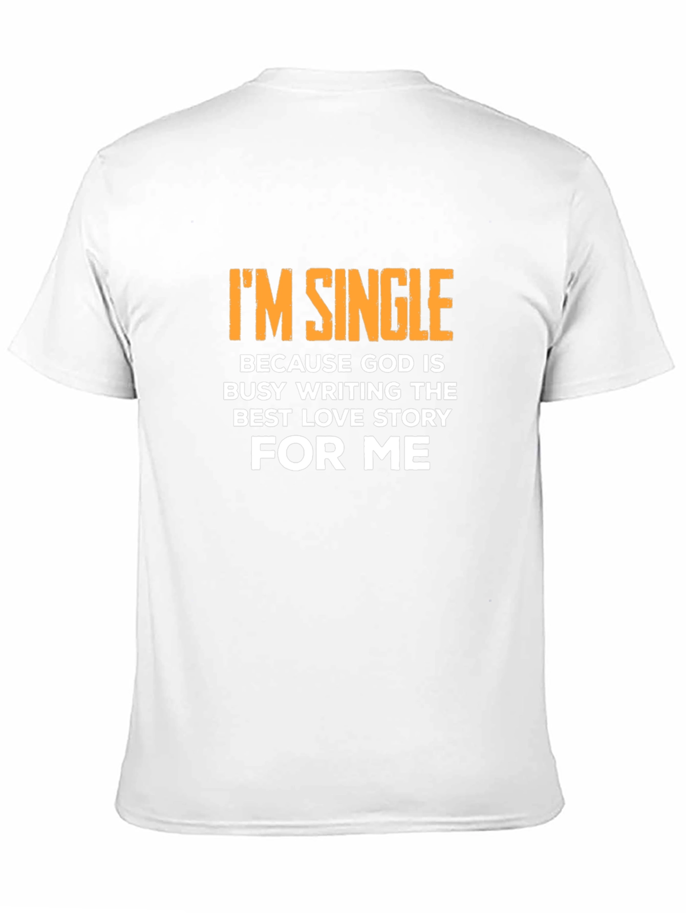 Black I'm Single, God Love Story Black T-Shirt view 11