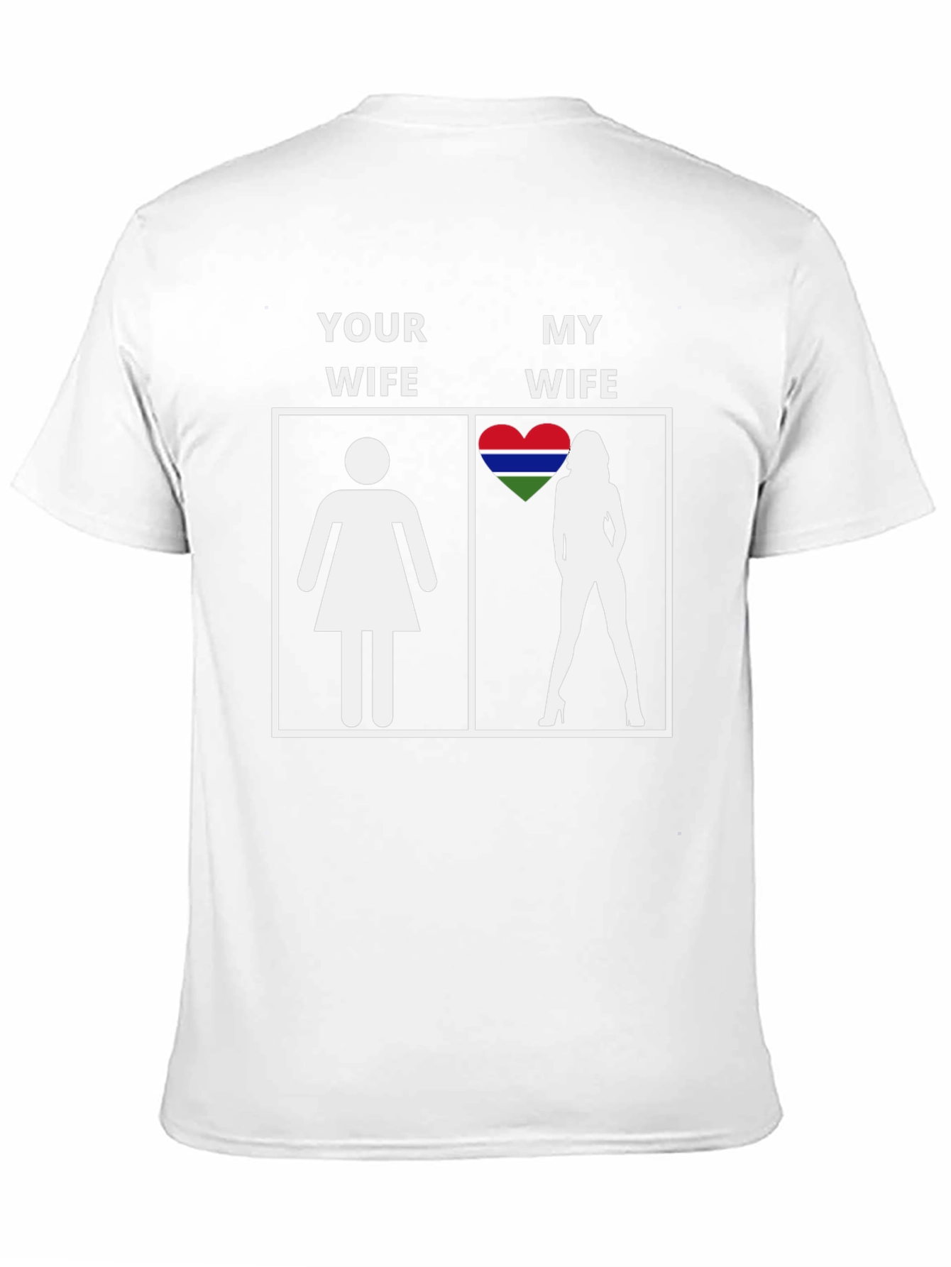 Black Gambia Wife Novelty Graphic T-Shirt view 11
