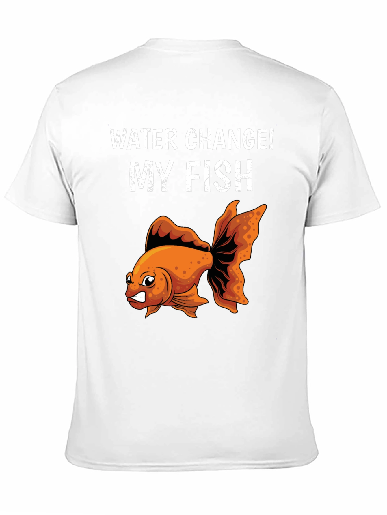 Black Funny Angry Goldfish Water Change T-Shirt view 11