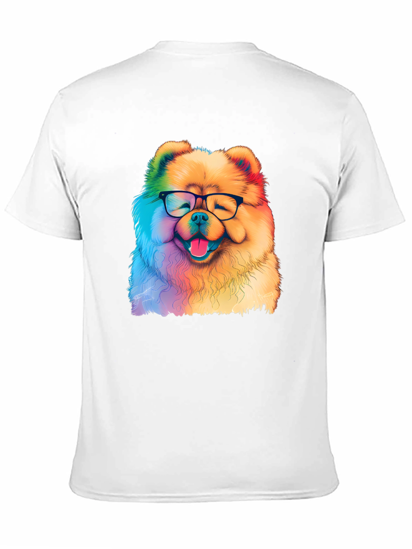 Black Rainbow Dog Glasses T-Shirt view 11