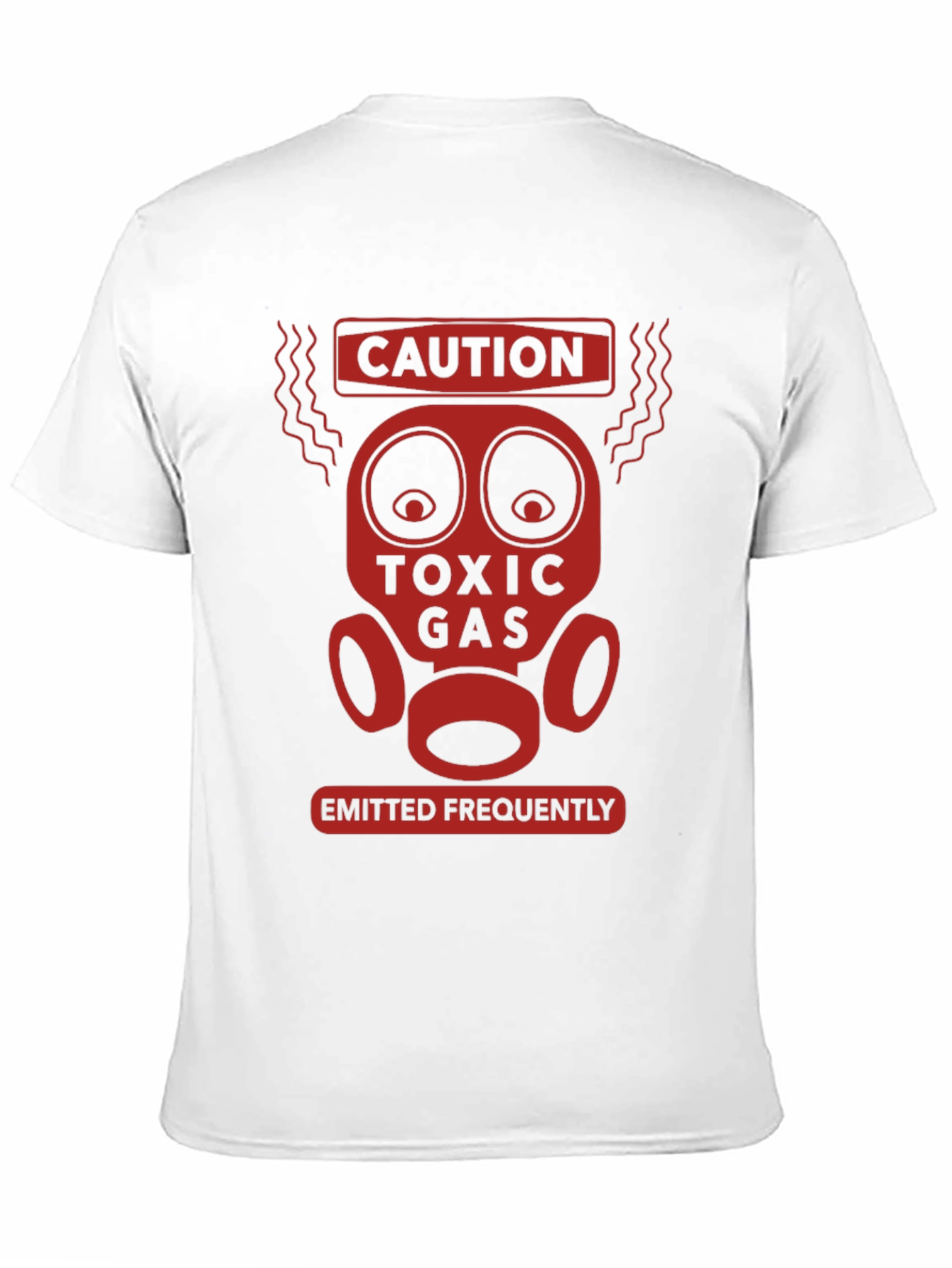 Black Caution Toxic Gas Funny Graphic T-Shirt view 11