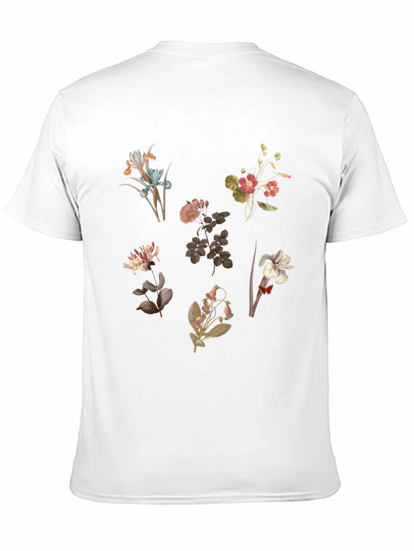 Black Floral Print Black T-Shirt view 11