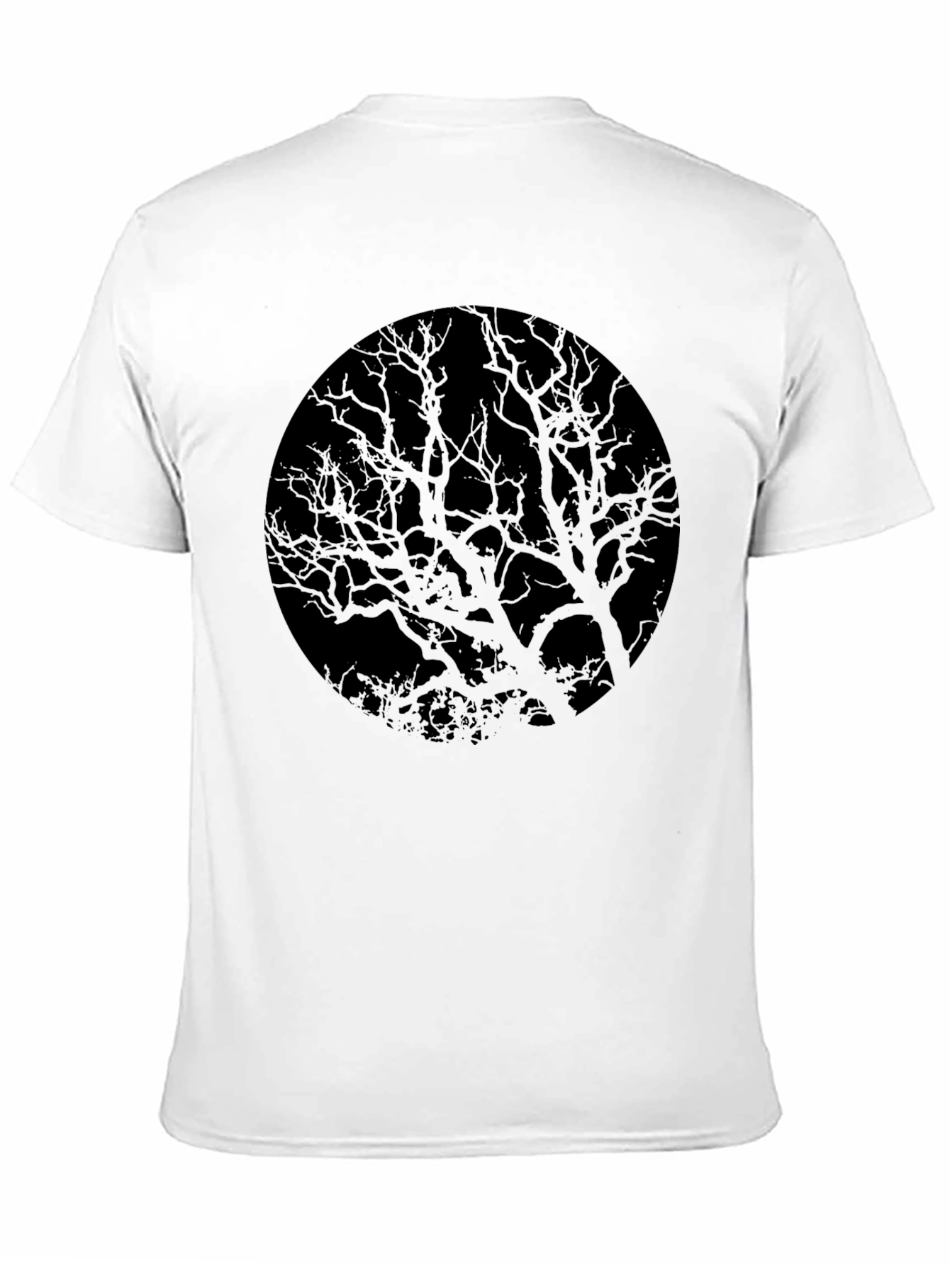 Black Black Tree Silhouette Graphic Tee - Men's Short Sleeve Crew Neck view 11
