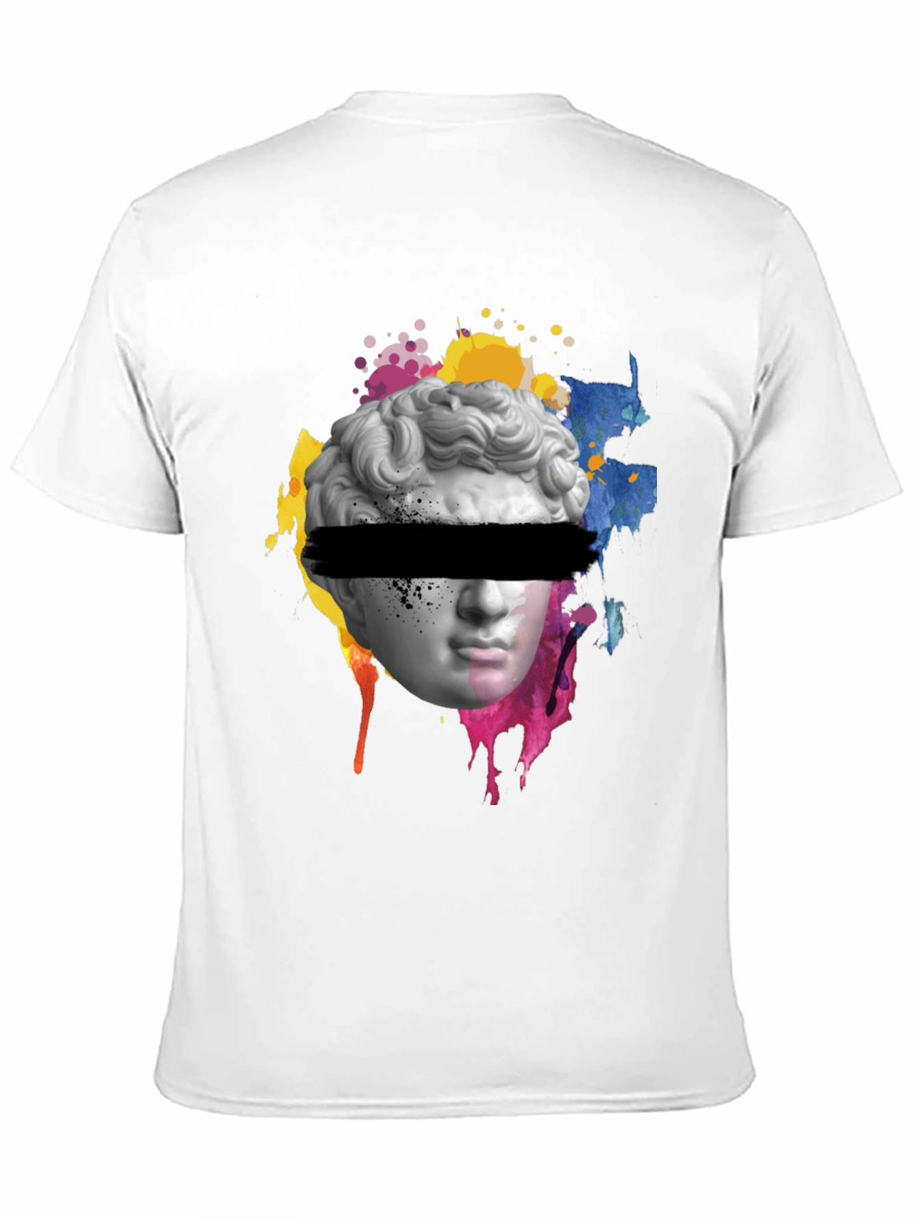 Black Statue Head Graphic Tee - Artistic Streetwear view 11