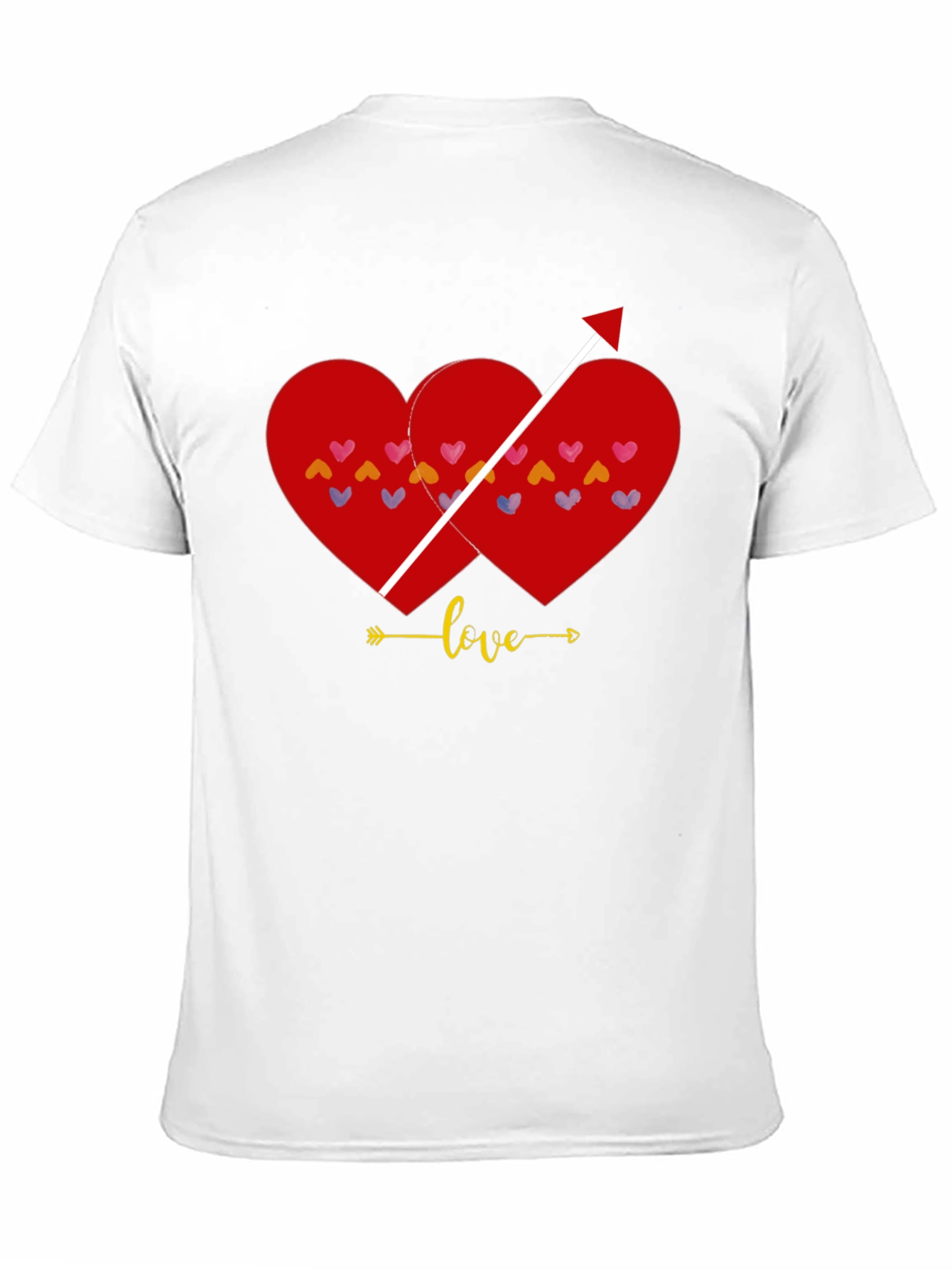 Black Love Arrow Heart Graphic Tee - Black Casual T-Shirt view 11