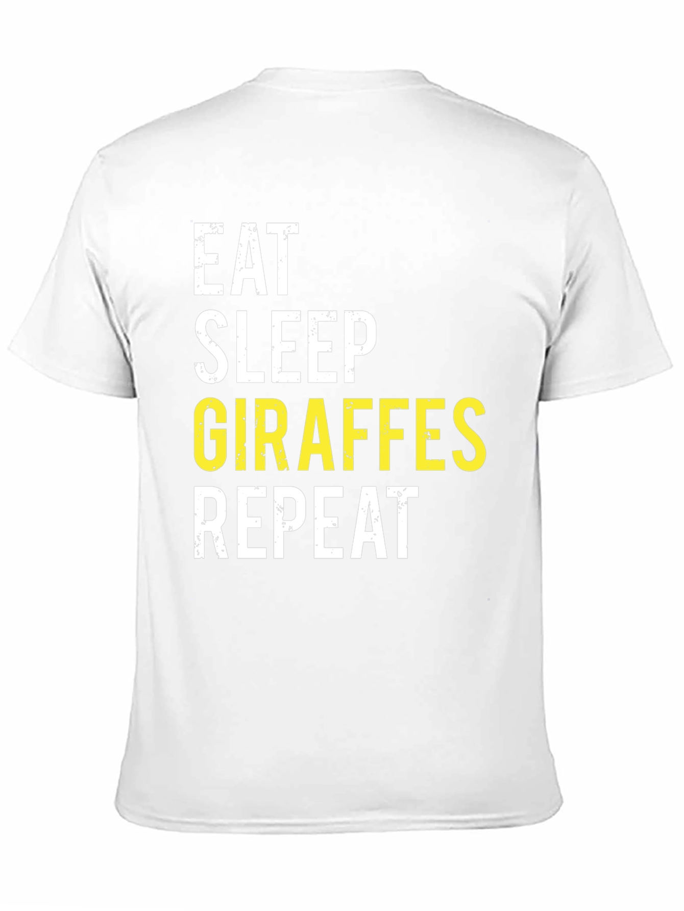 Black Eat Sleep Giraffes Repeat Black T-Shirt view 11