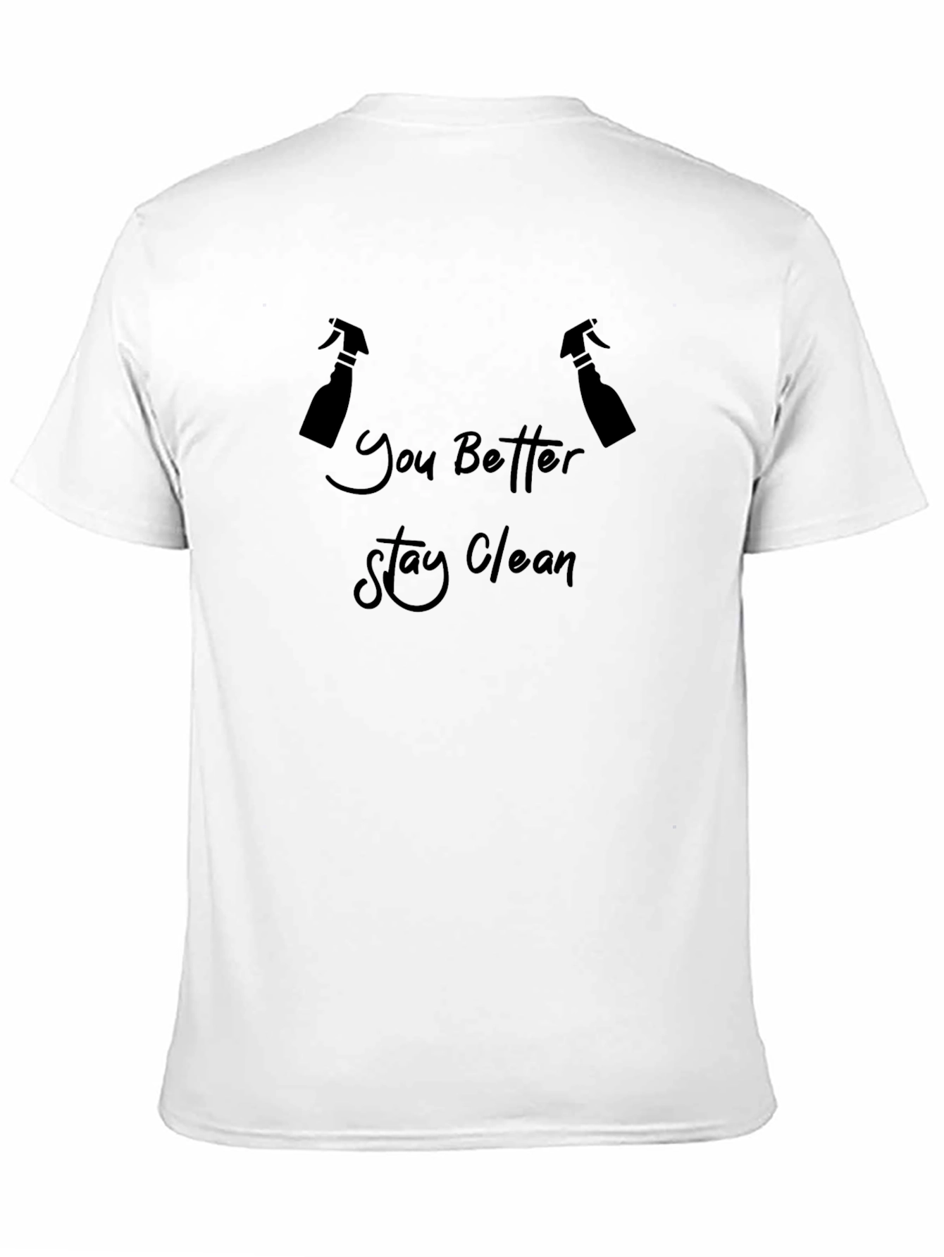 Black Stay Clean Tee: Novelty Graphic T-Shirt view 11