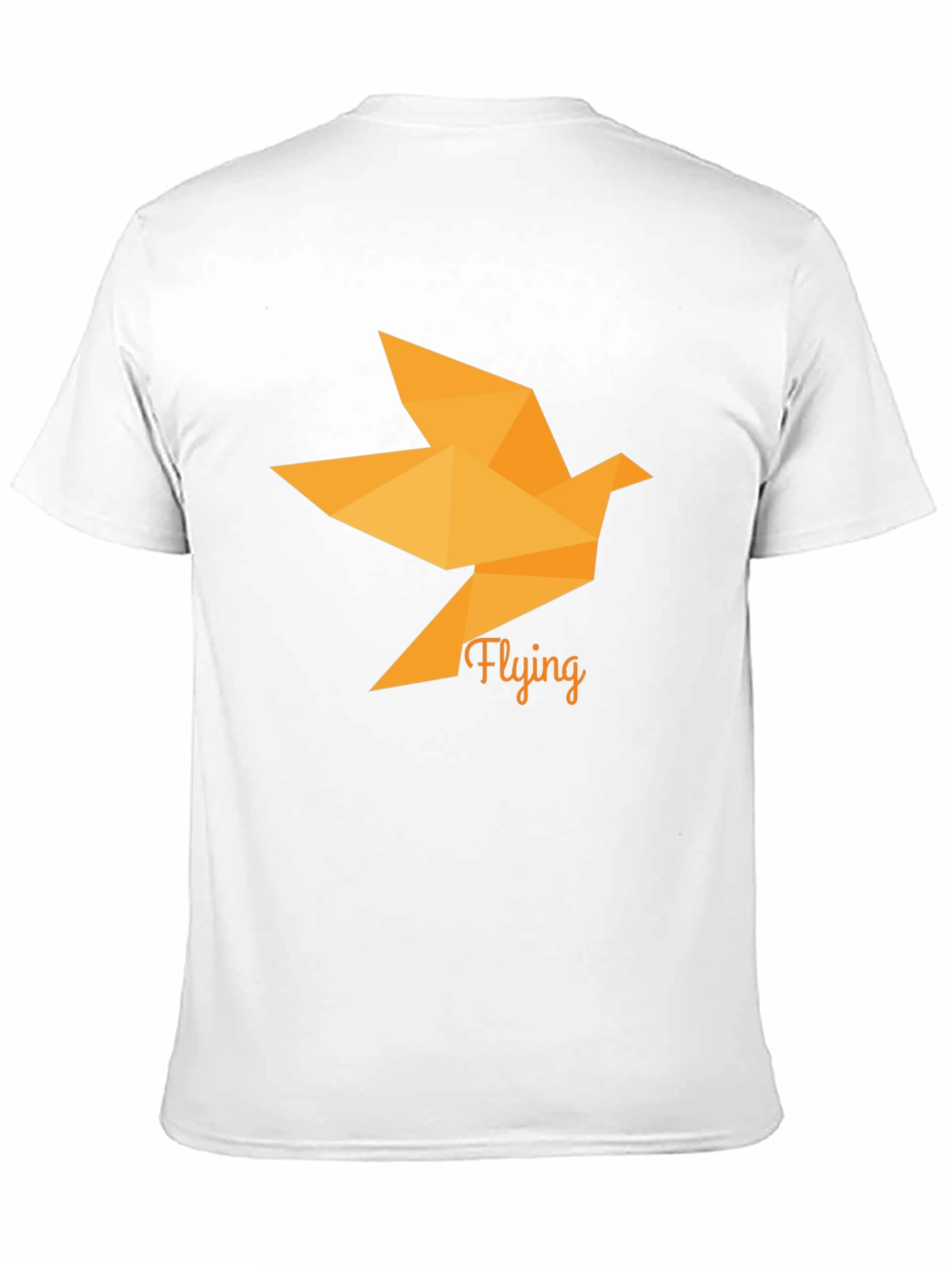 Black Origami Bird Graphic Black T-Shirt view 11