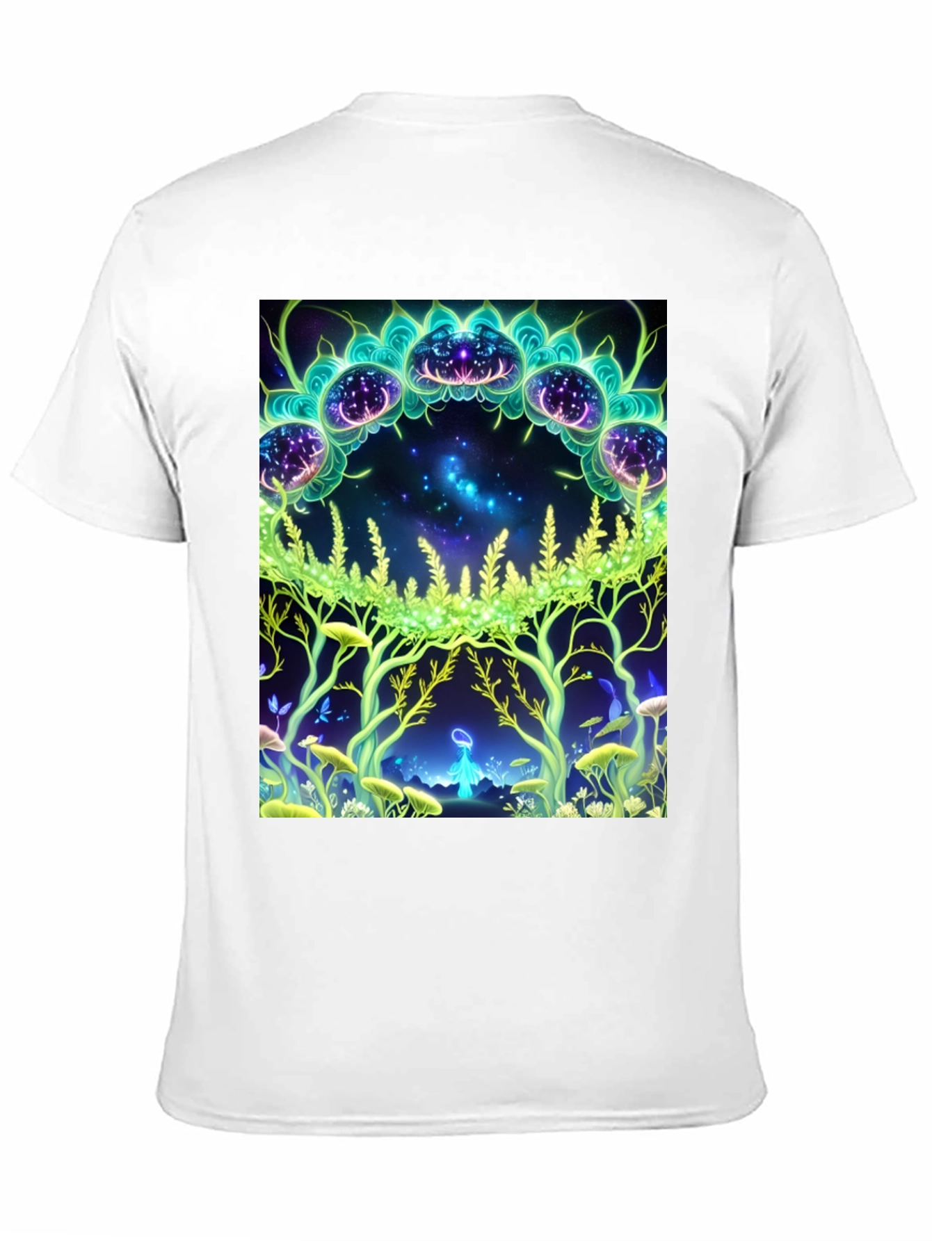 Black Mystic Forest Graphic Tee - Black view 11