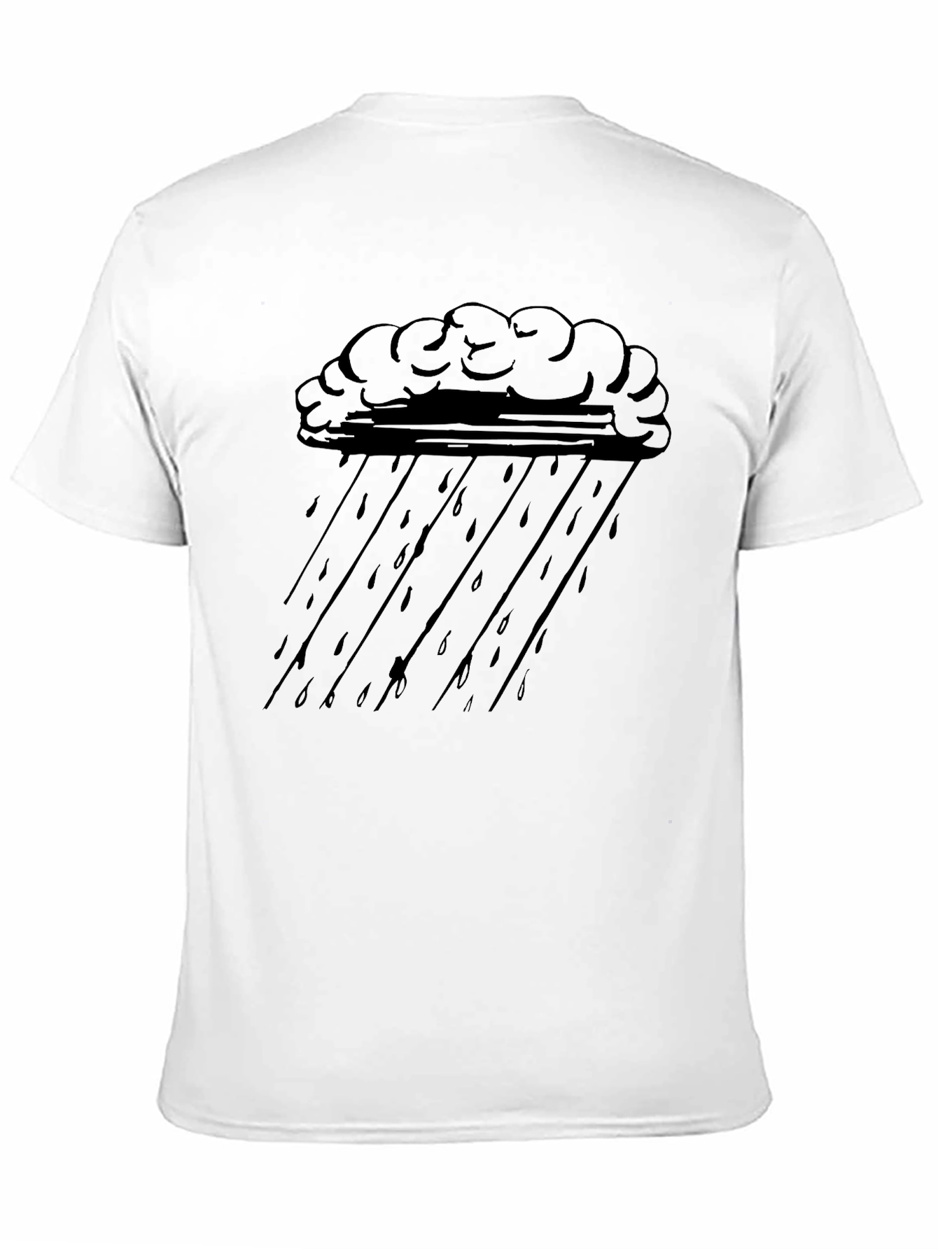Black Cloud & Rain Graphic T-Shirt - Soft Cotton Comfort view 11