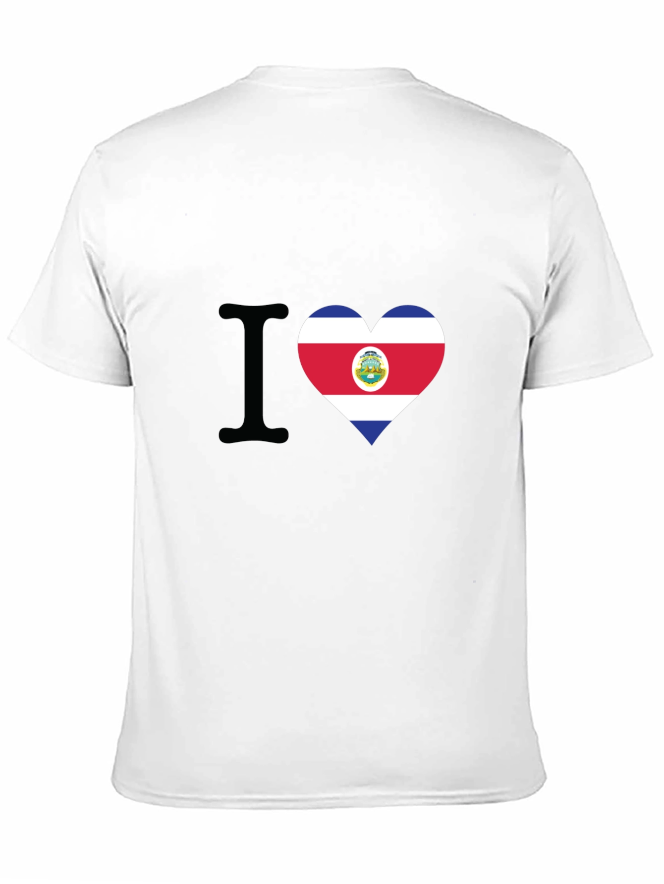 I Love Costa Rica Heart Flag T-Shirt - 11