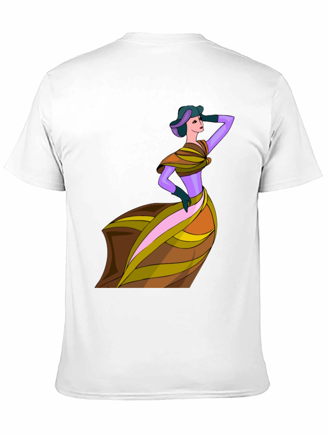 Black Retro Lady T-Shirt - Vintage Style Graphic Tee view 11