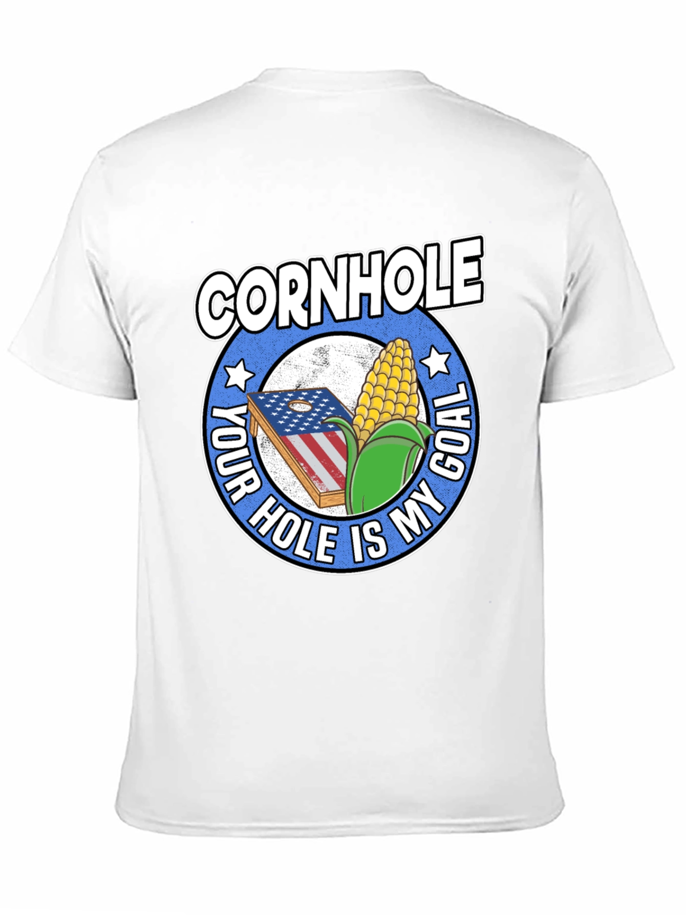 Black Funny Cornhole T-Shirt: Your Hole Is My Goal Tee view 11