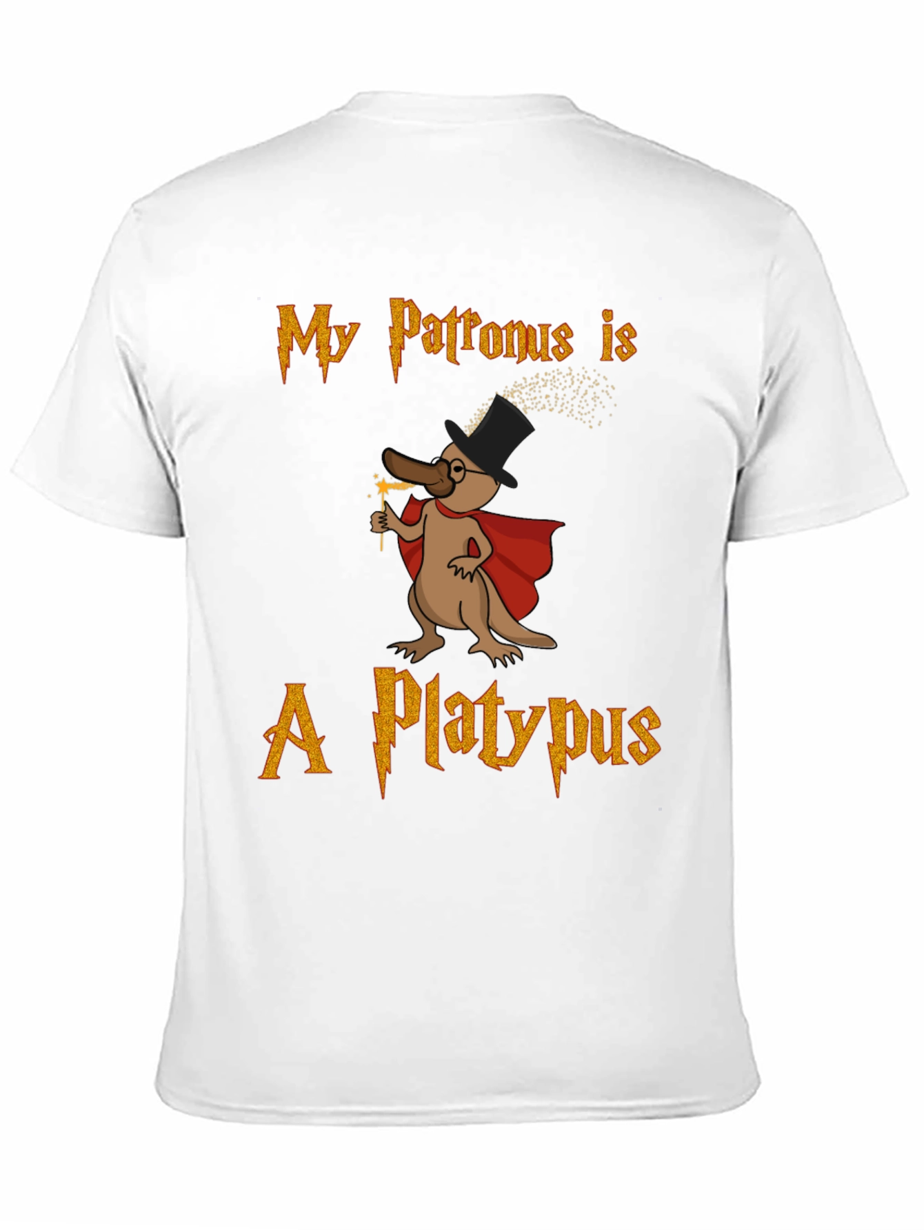 Black My Patronus is A Platypus T-Shirt view 11