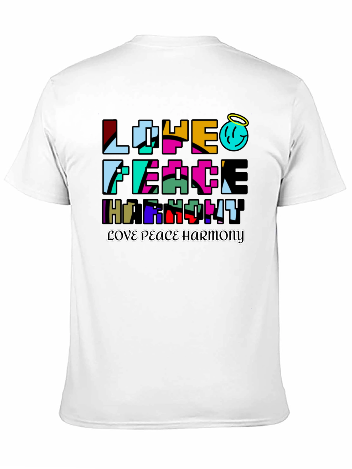 Black Love Peace Harmony Graphic T-Shirt - Black view 11