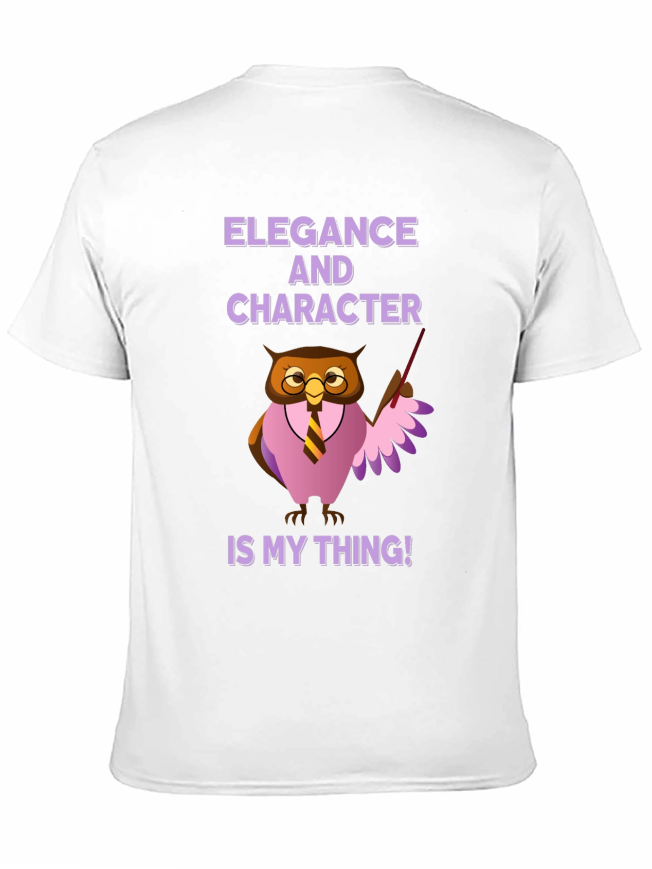 Black Elegance and Character Owl T-Shirt view 11