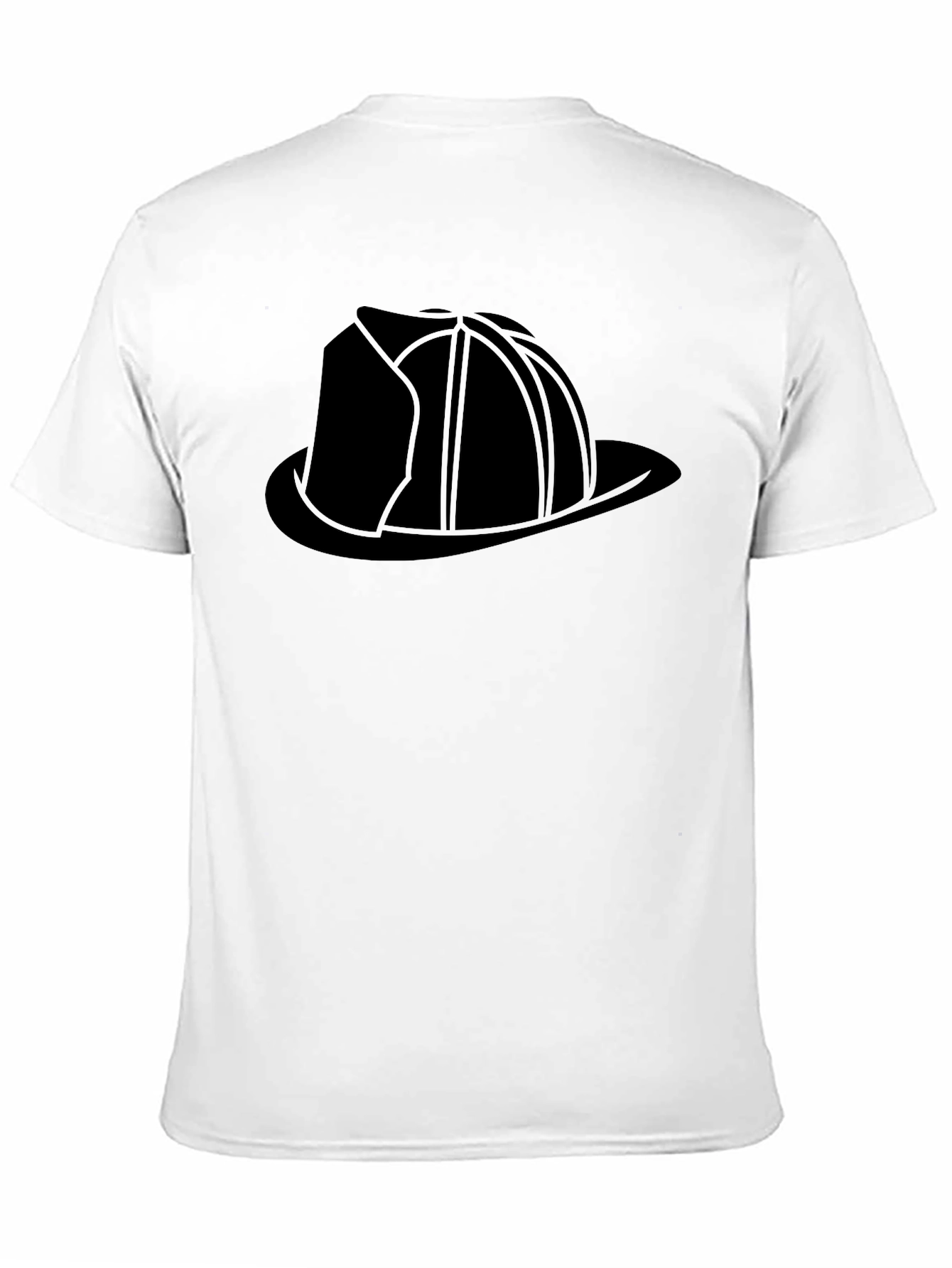 Black Firefighter Helmet Graphic Tee - Black view 11