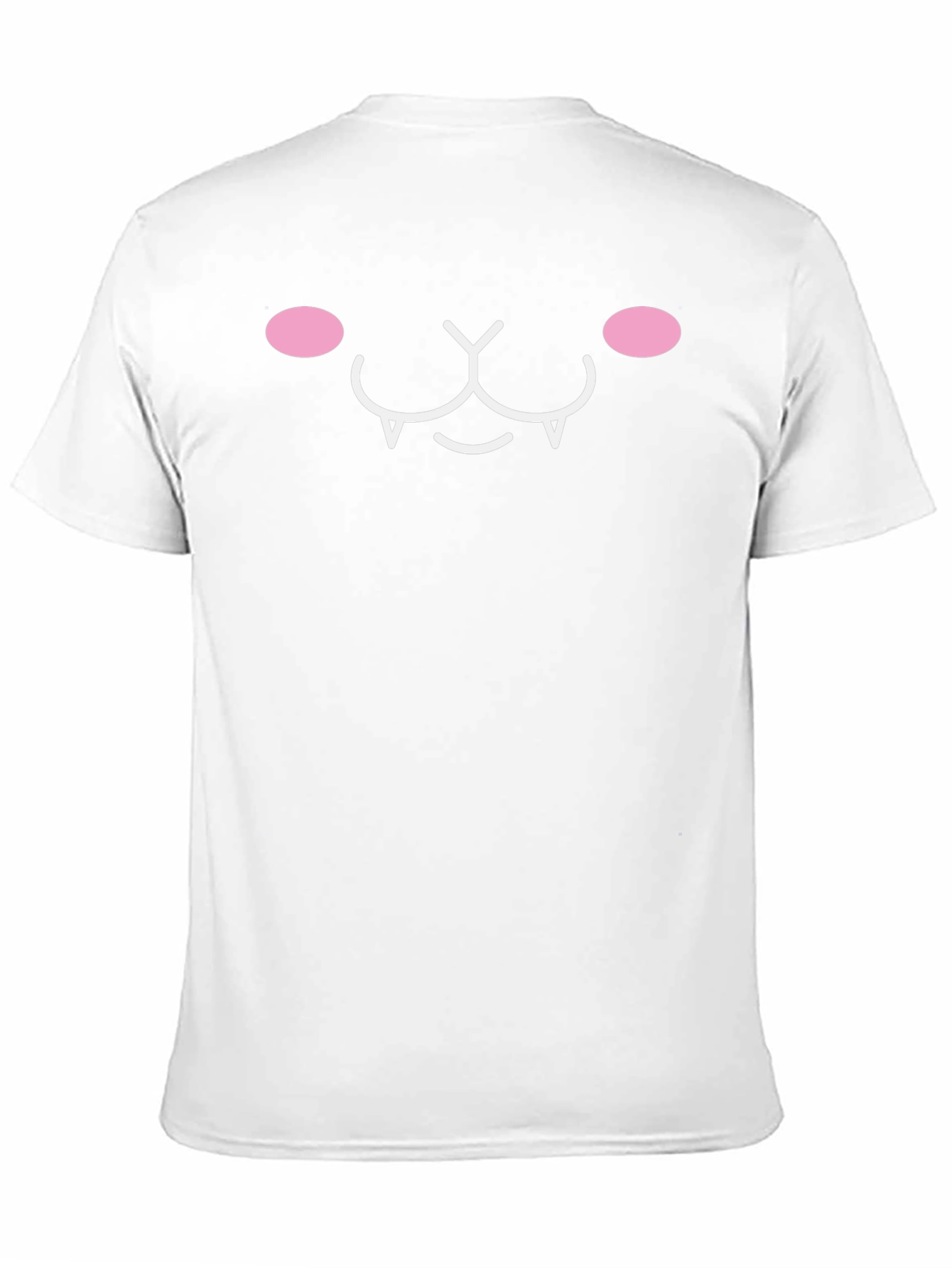 Black Cute Kawaii Cat Face Graphic Tee - Black view 11