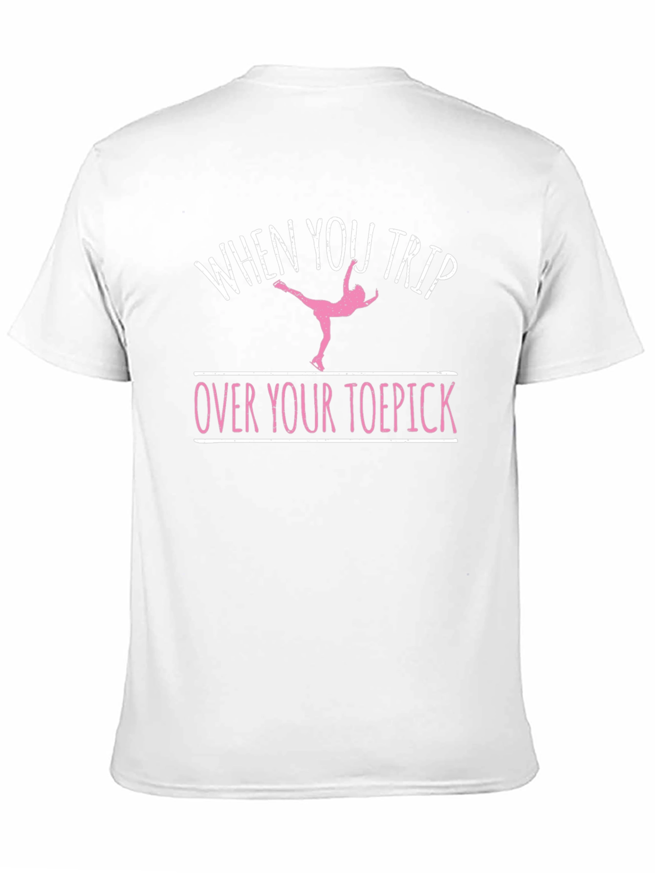 Black Funny Ice Skating T-Shirt - Trip Over Your Toepick view 11