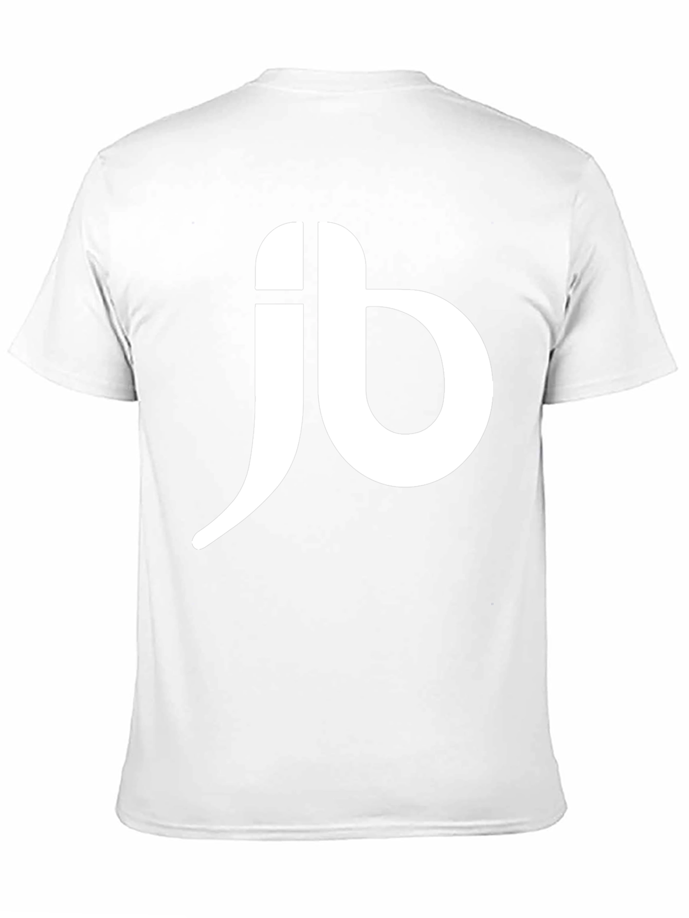 Black Men's Black T-Shirt with White JB Logo view 11