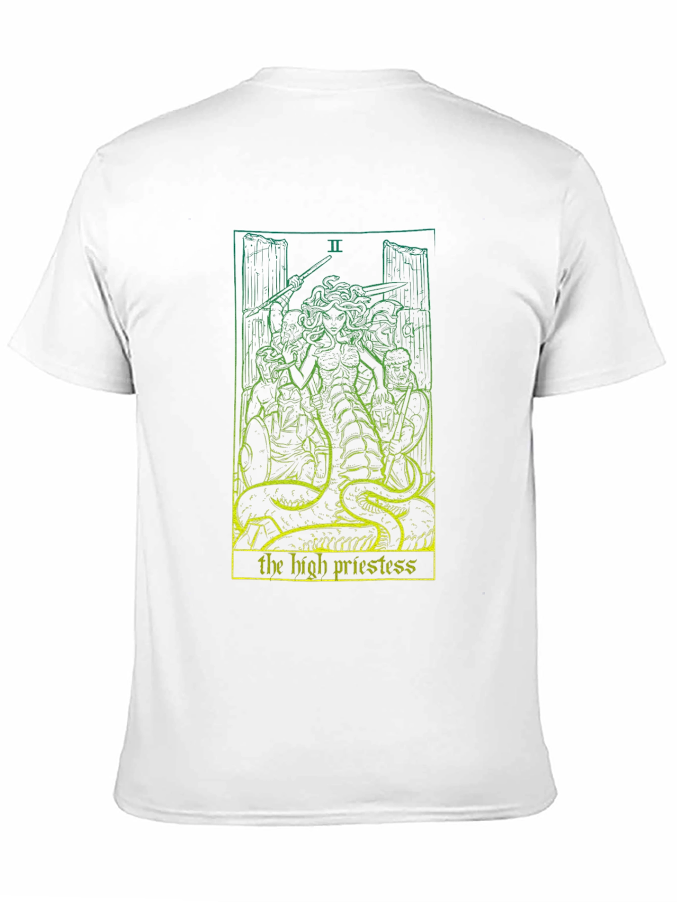 Black The High Priestess Tarot Card T-Shirt - Black view 11