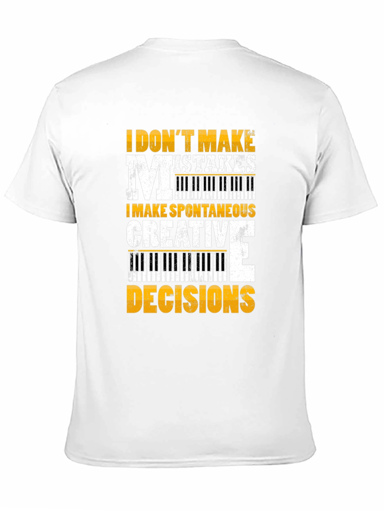 Black Funny Musician T-Shirt: I Don't Make Mistakes view 11