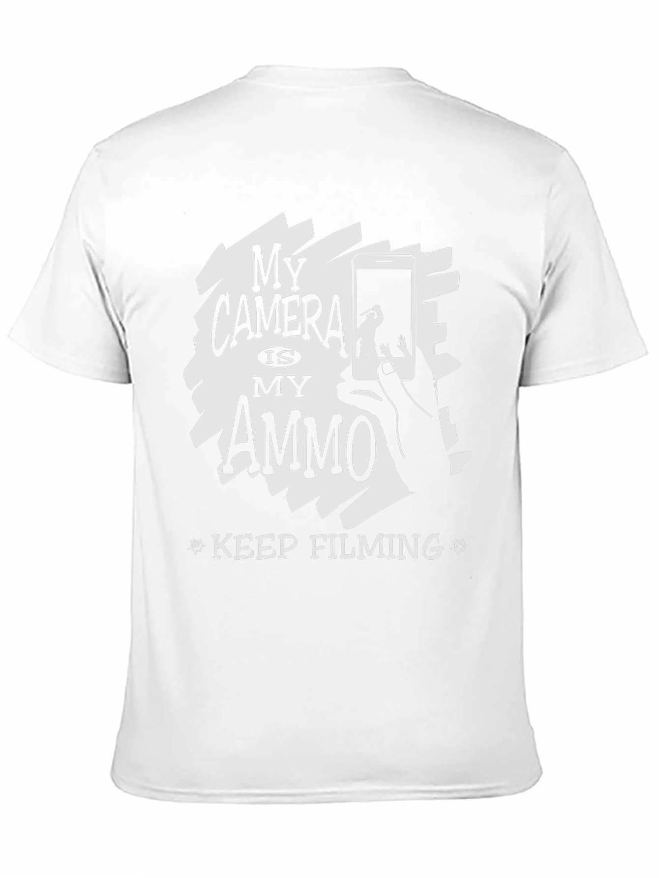 Black My Camera Is My Ammo Black T-Shirt view 11