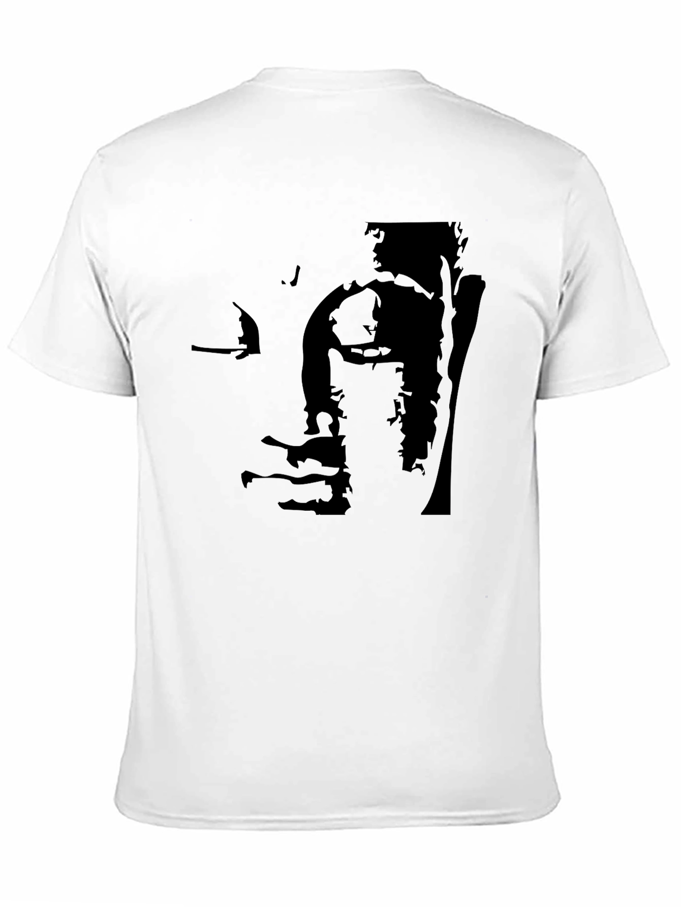 Black Abstract Buddha Graphic Black T-Shirt view 11