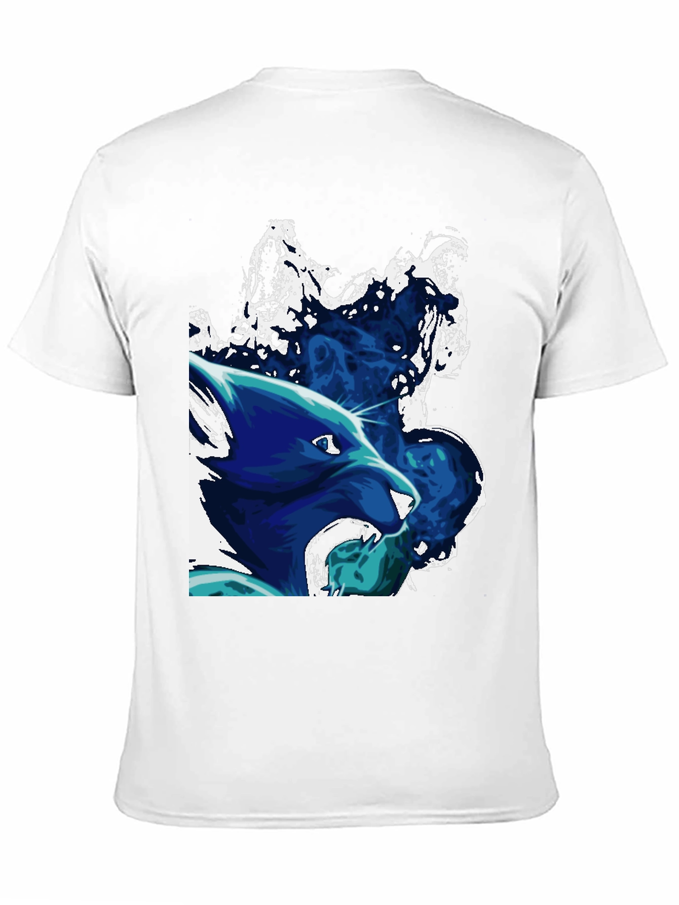 Black Graphic Wolf Black T-Shirt view 11