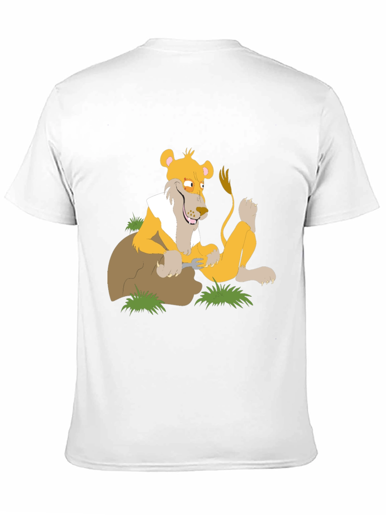 Black Lion Cartoon Graphic T-Shirt - Black view 11