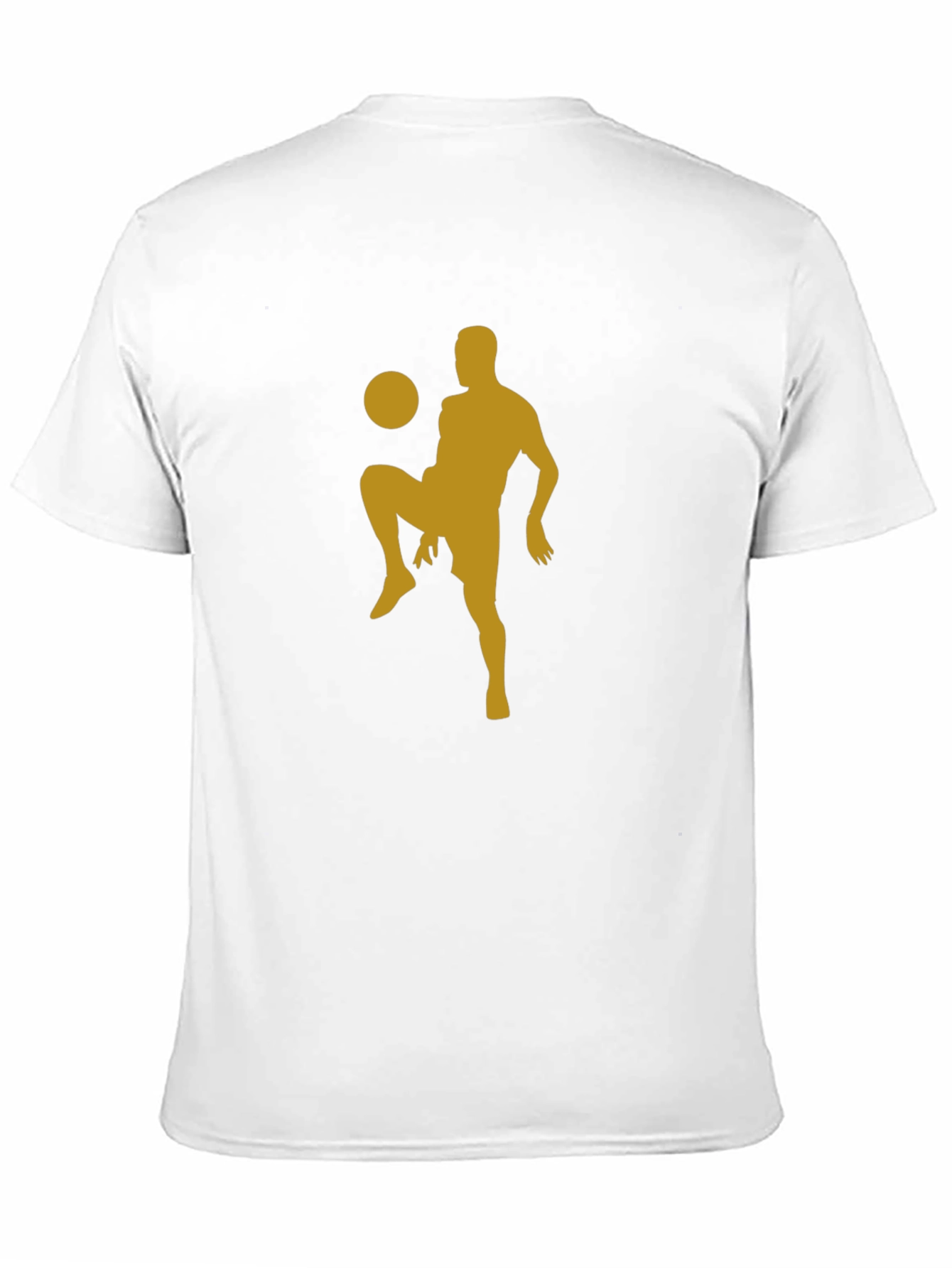 Black Soccer Player Silhouette Tee - Black Cotton Blend Shirt view 11