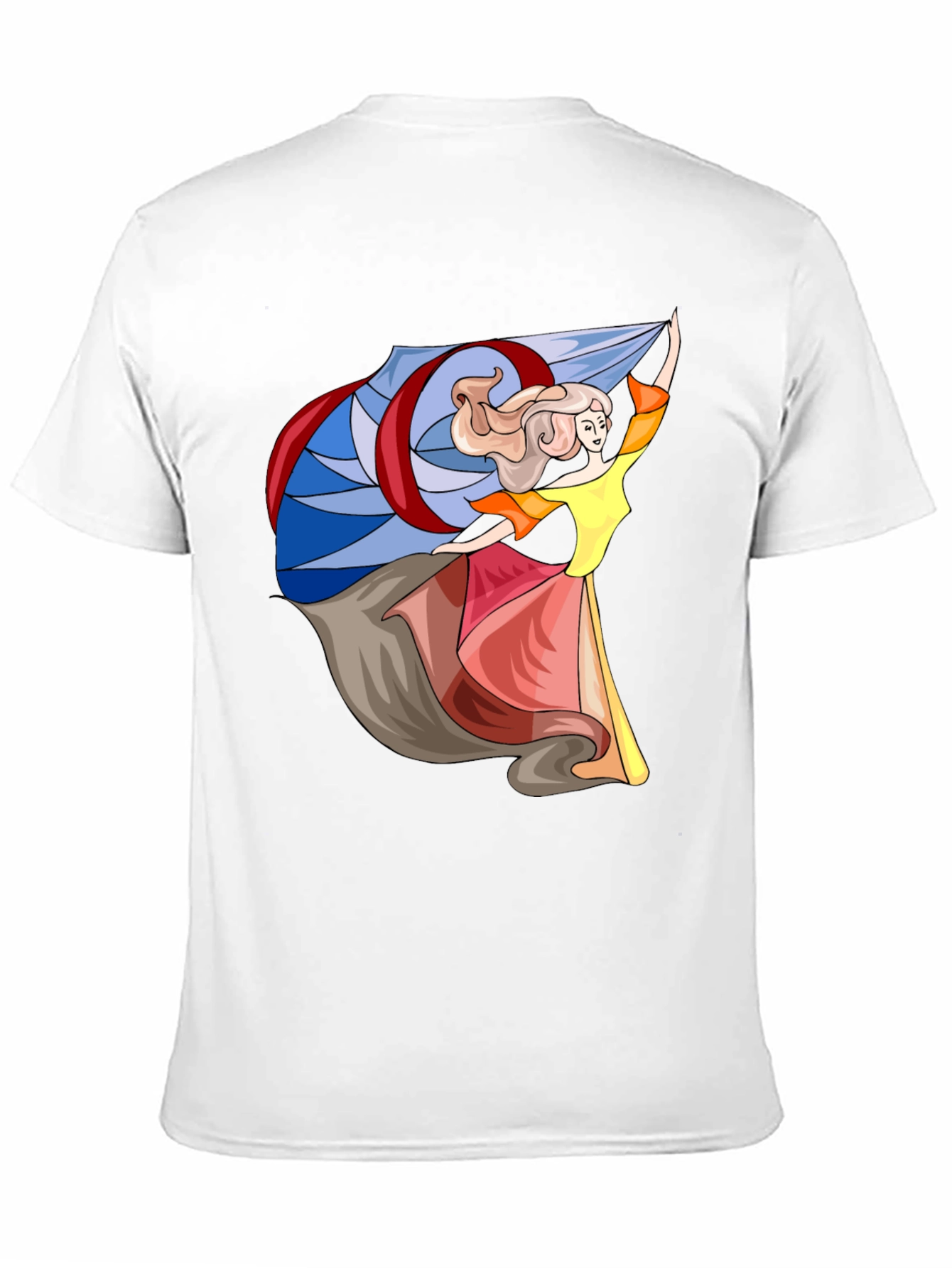 Black Whimsical Dancer Graphic Tee - Black Cotton Blend view 11