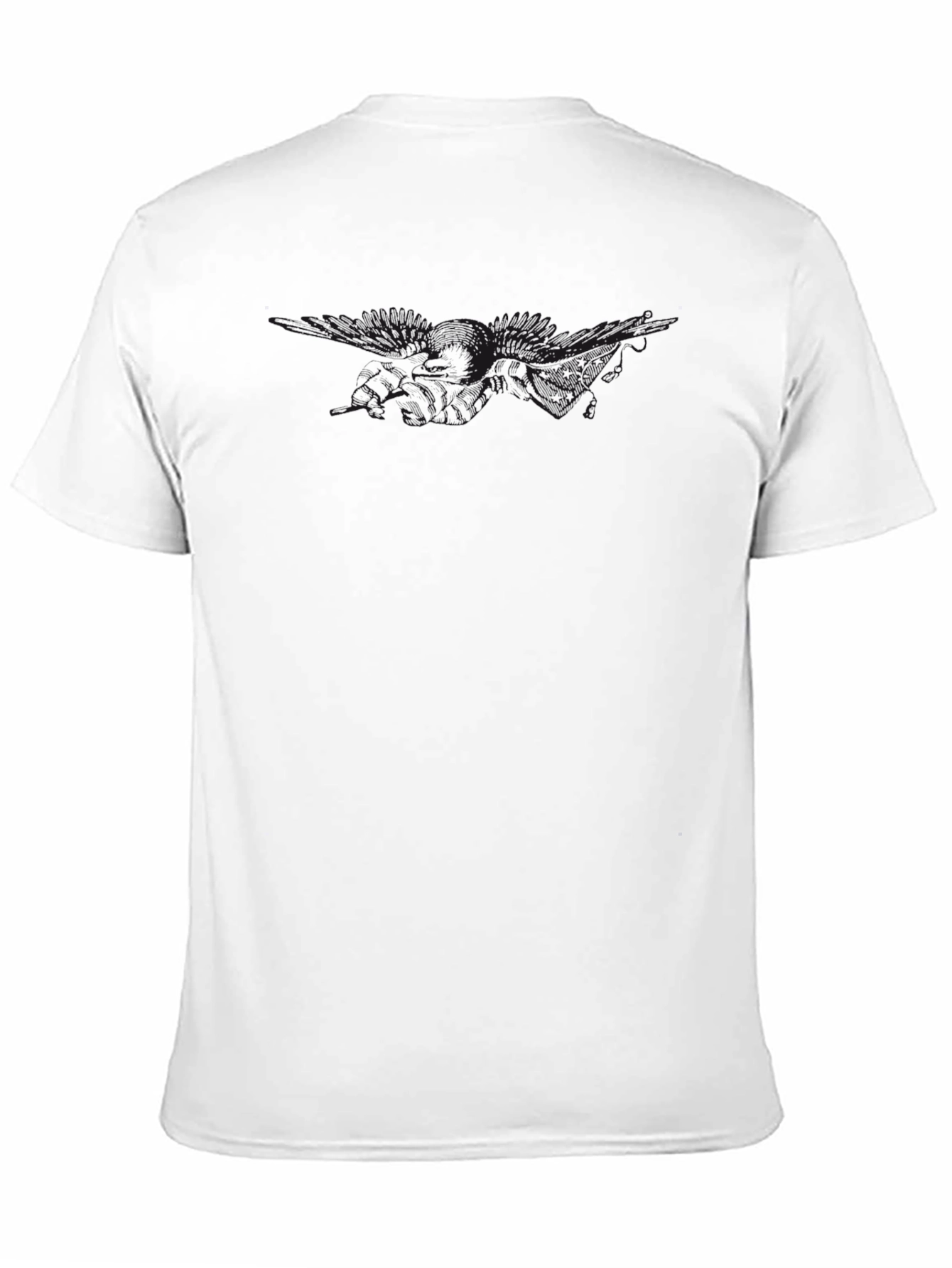 Black Men's Black Crewneck T-Shirt view 11