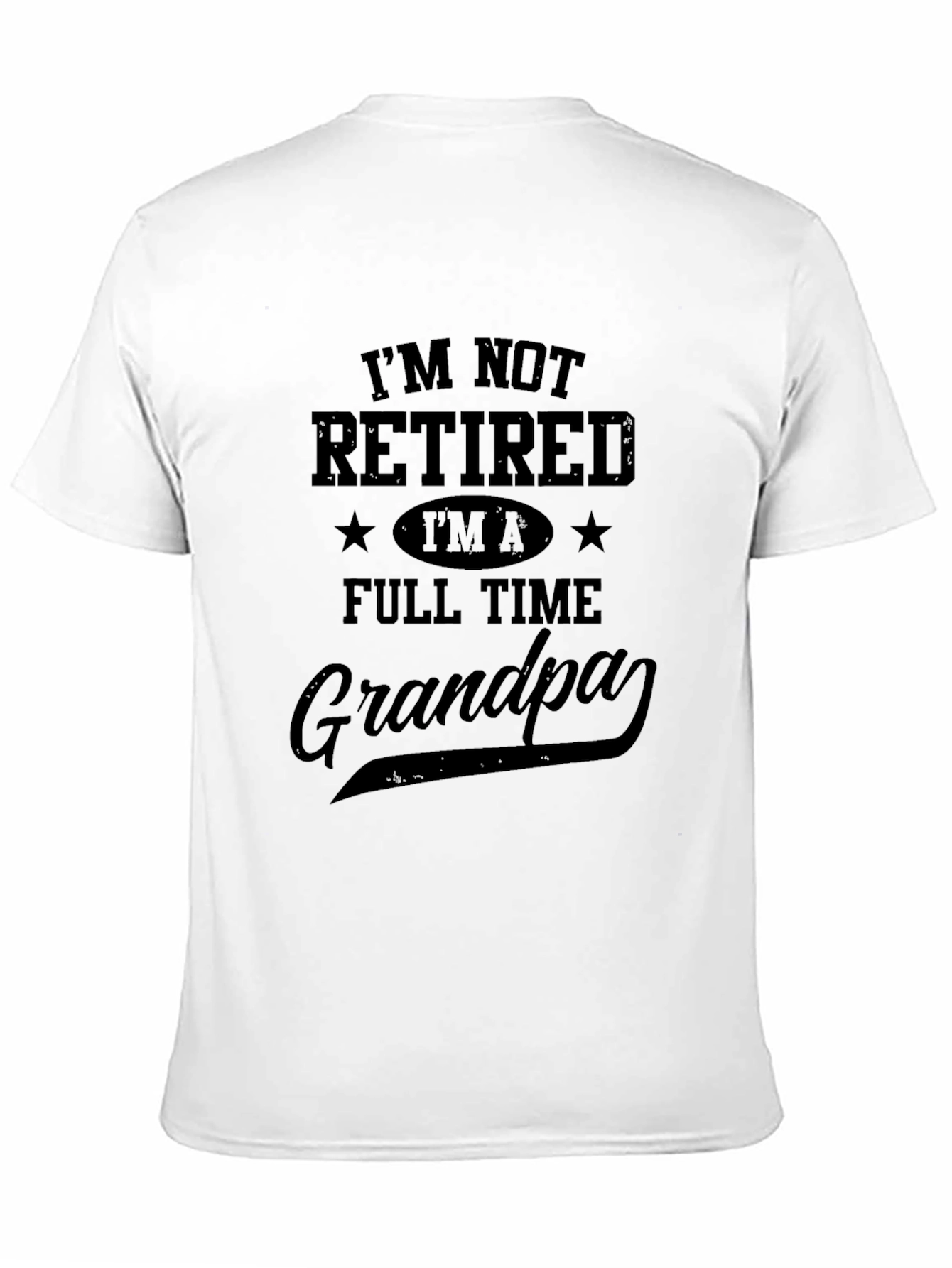Black Full Time Grandpa Graphic T-Shirt view 11