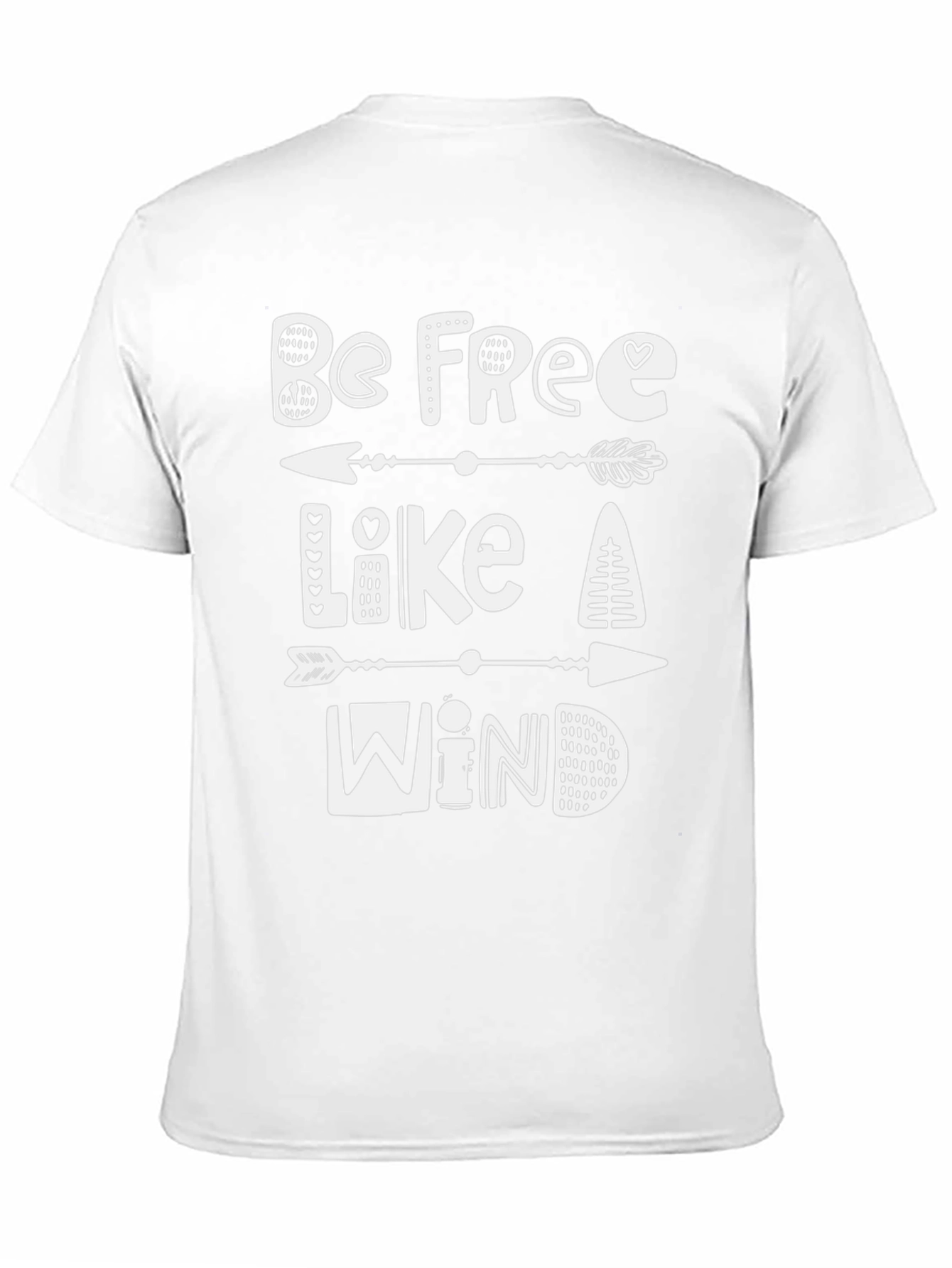 Black Be Free Like a Wind Graphic Tee view 11