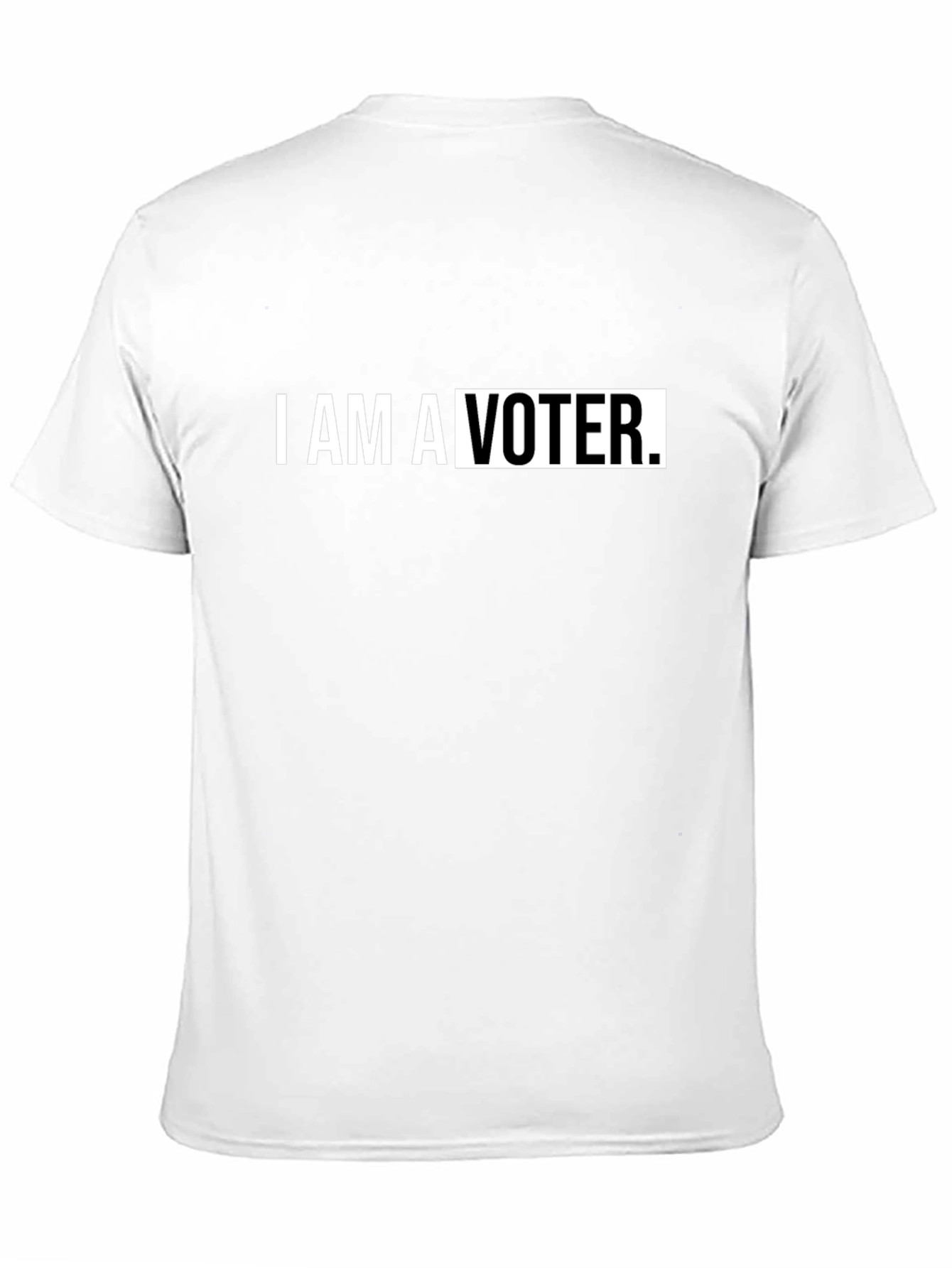 Black I am a Voter Black T-Shirt view 11