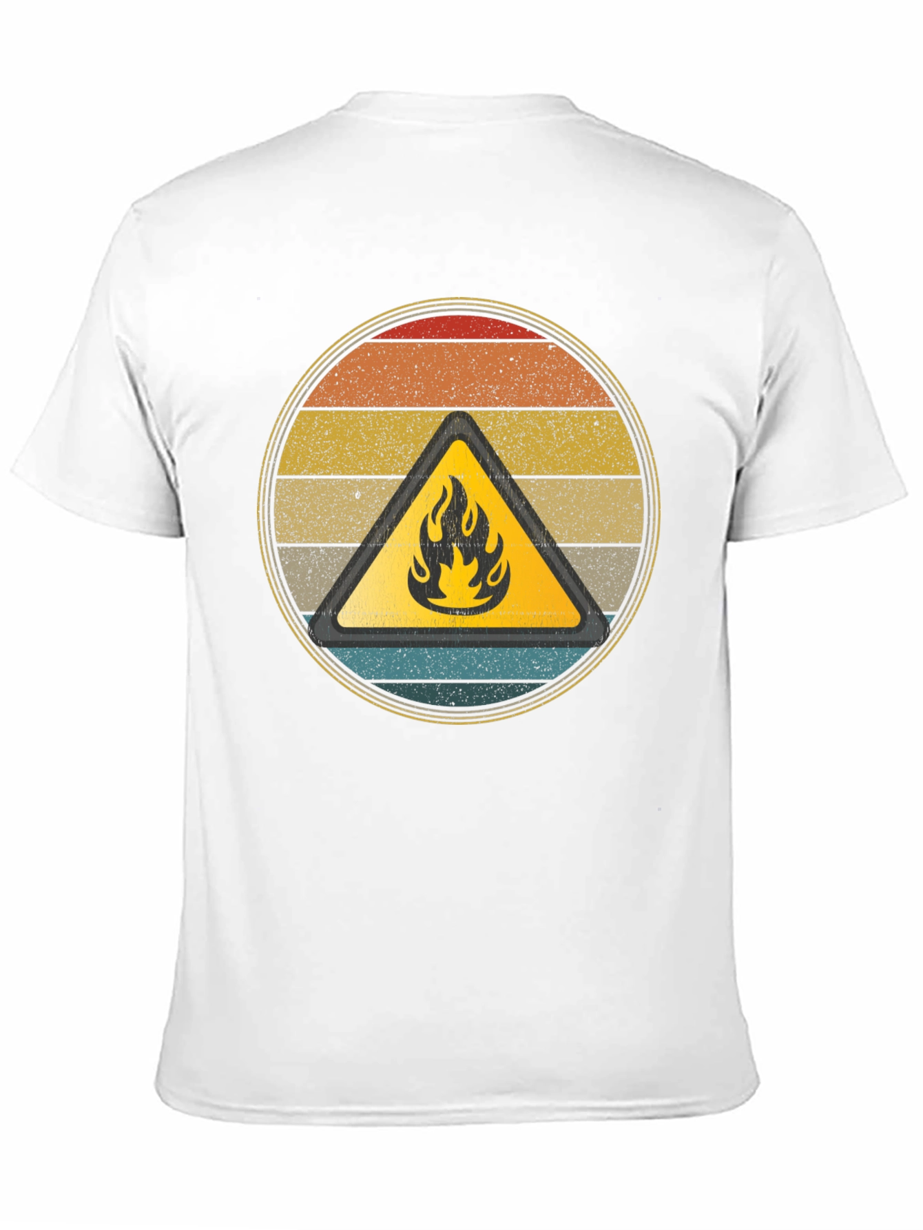Black Retro Fire Hazard Graphic Tee view 11